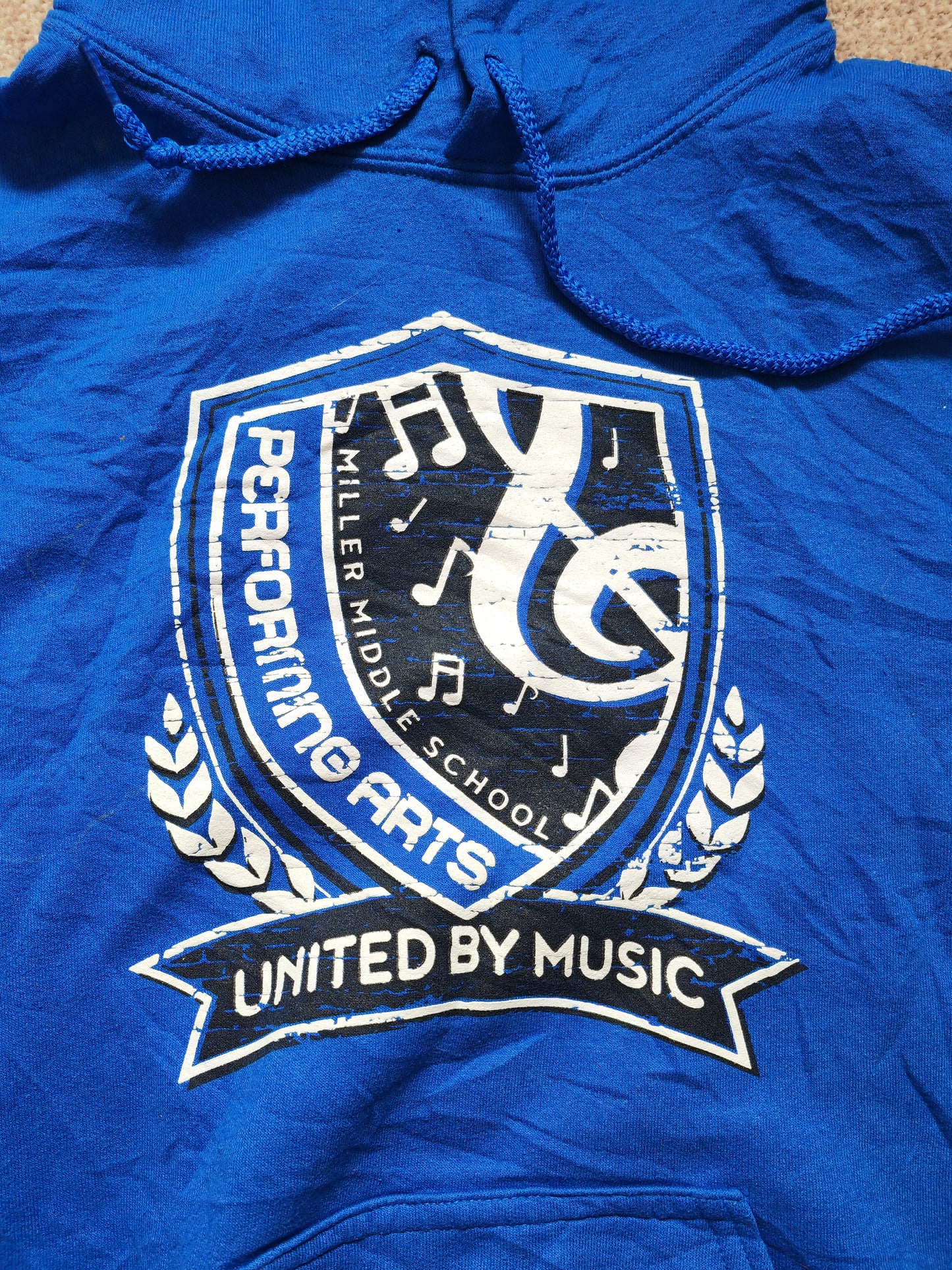 Gildan Miller Middle School Performing Arts Hoodie, Blue, Size Small