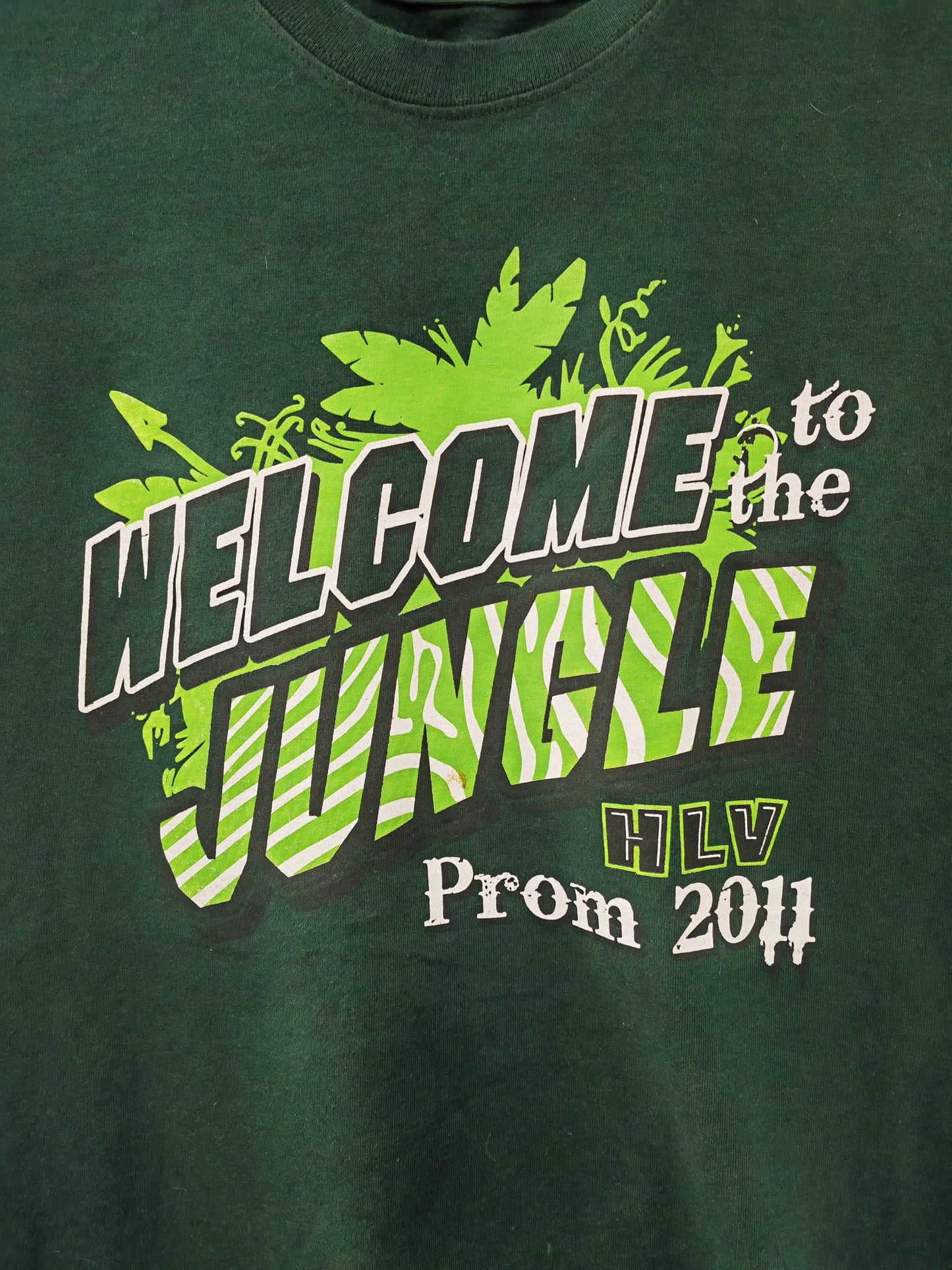 Champion HLV Prom 2011 'Welcome To The Jungle' T Shirt, Green, Size Medium