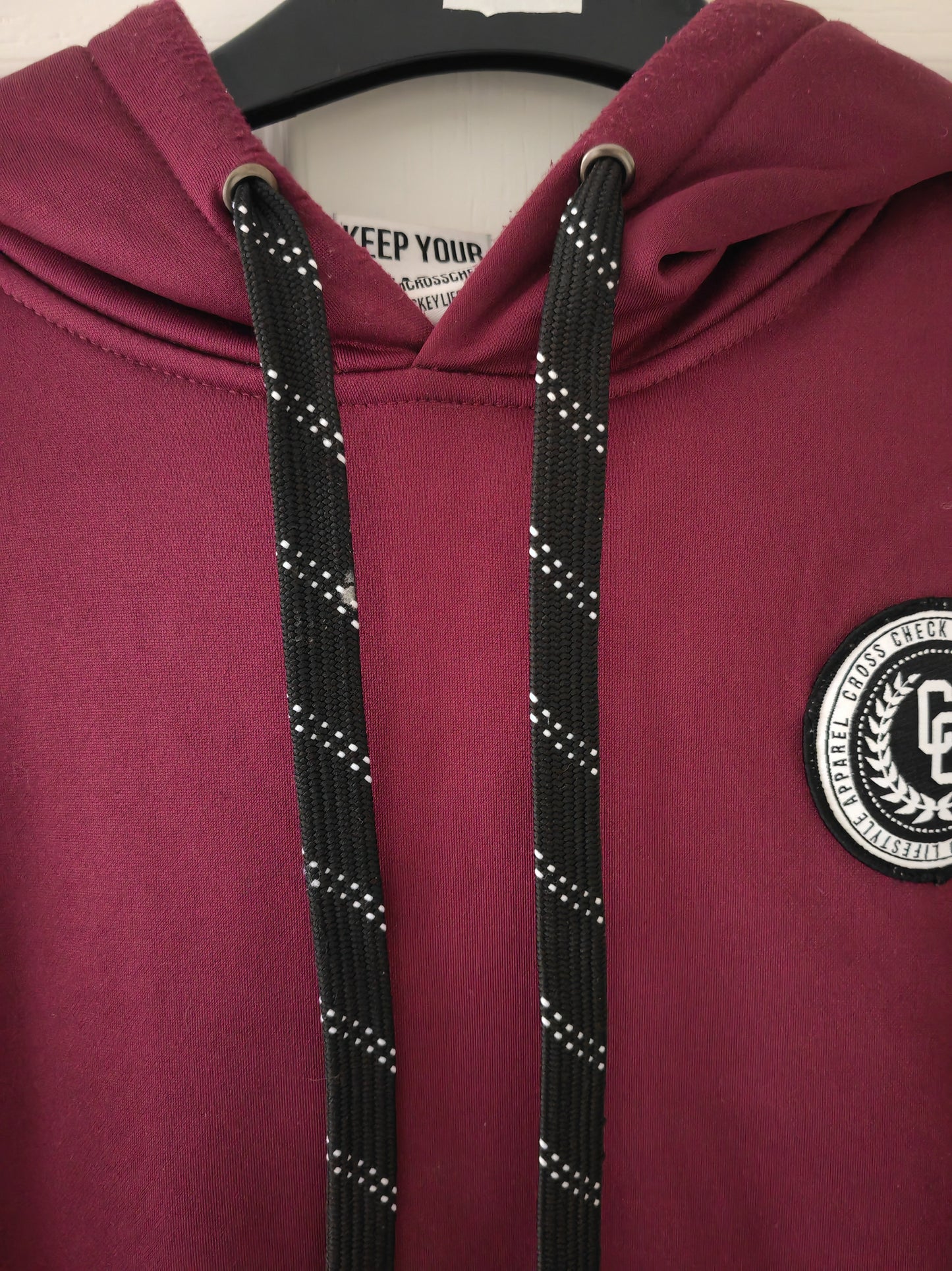Cross Check Clothing Pullover Hoodie, Purple, Size Medium