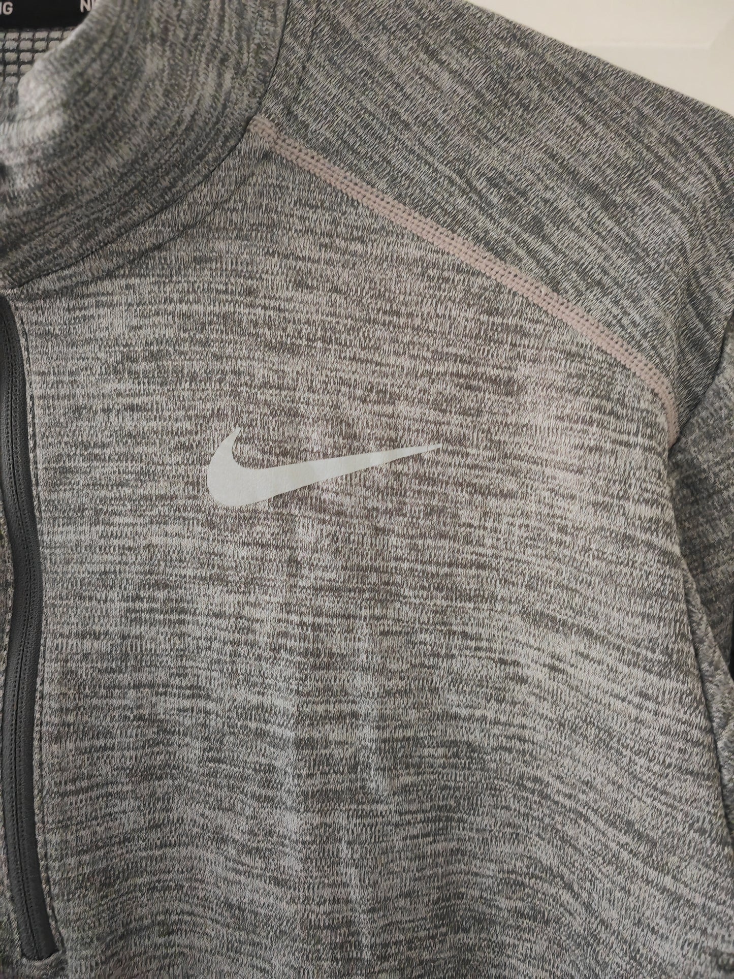 Nike Running 1/2 Zip Long Sleeve Training Top, Grey, Size Small