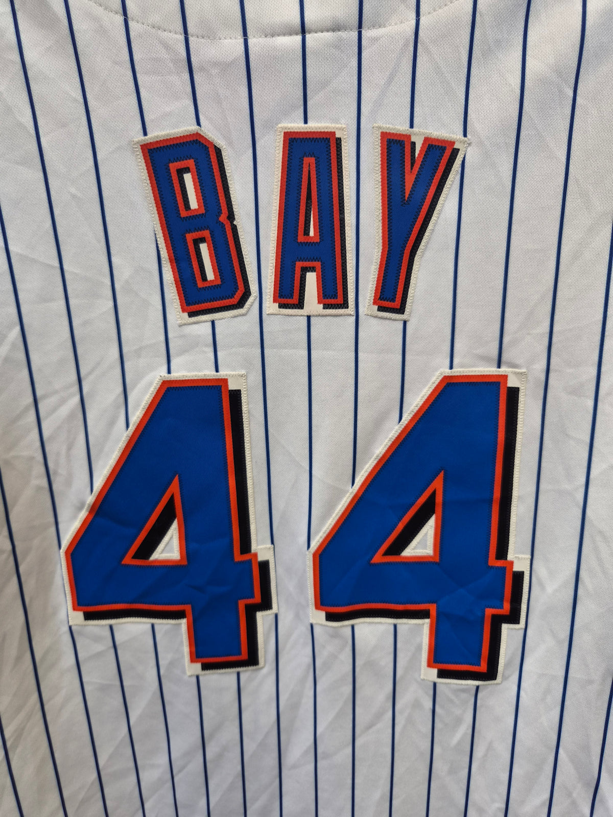 Majestic New York Mets MLB Jersey, #44 Bay, White/Off White, Size Large