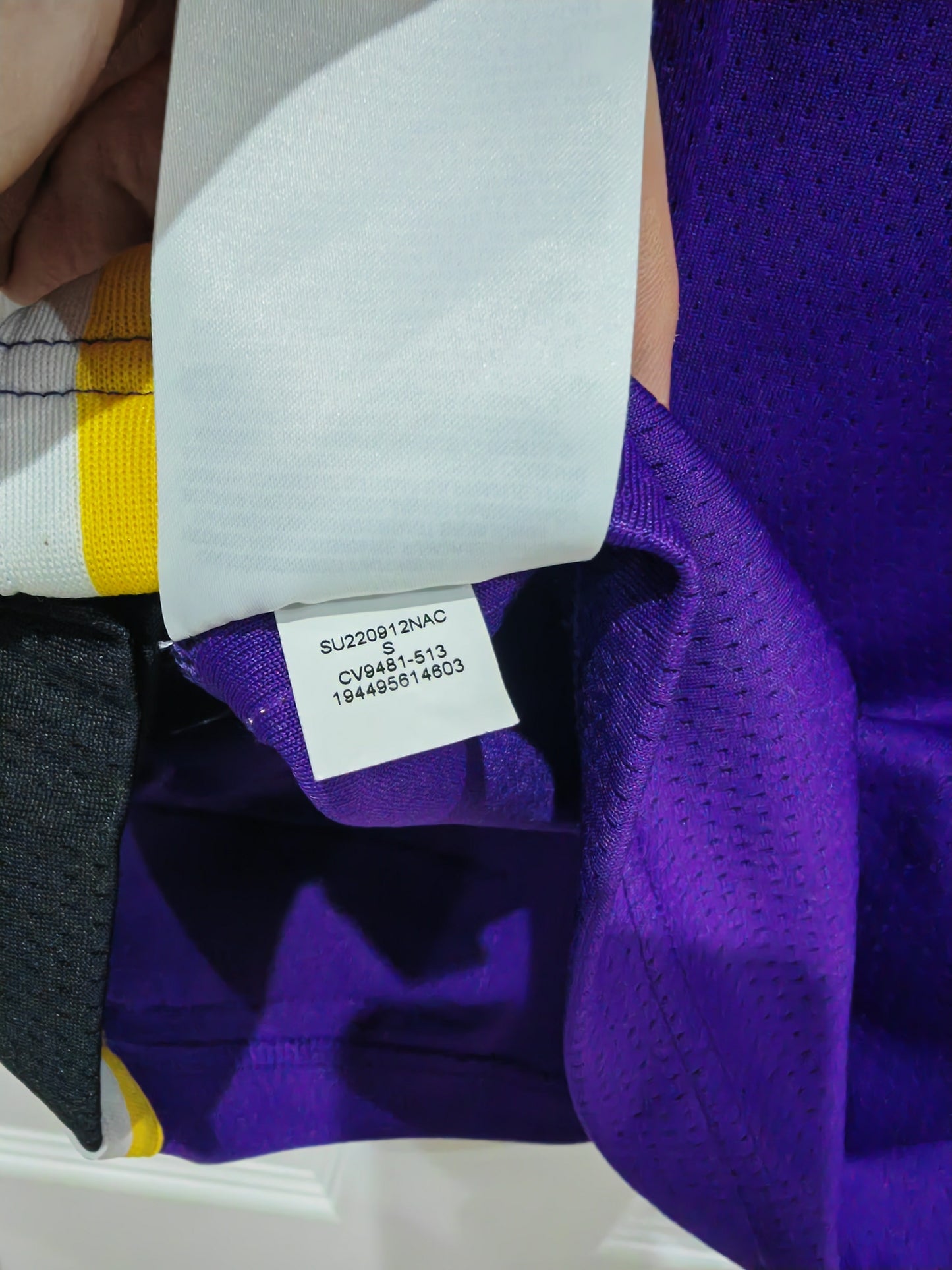 Jordan Los Angeles Lakers NBA Swingman Jersey, #6 James, Purple, Size Small
