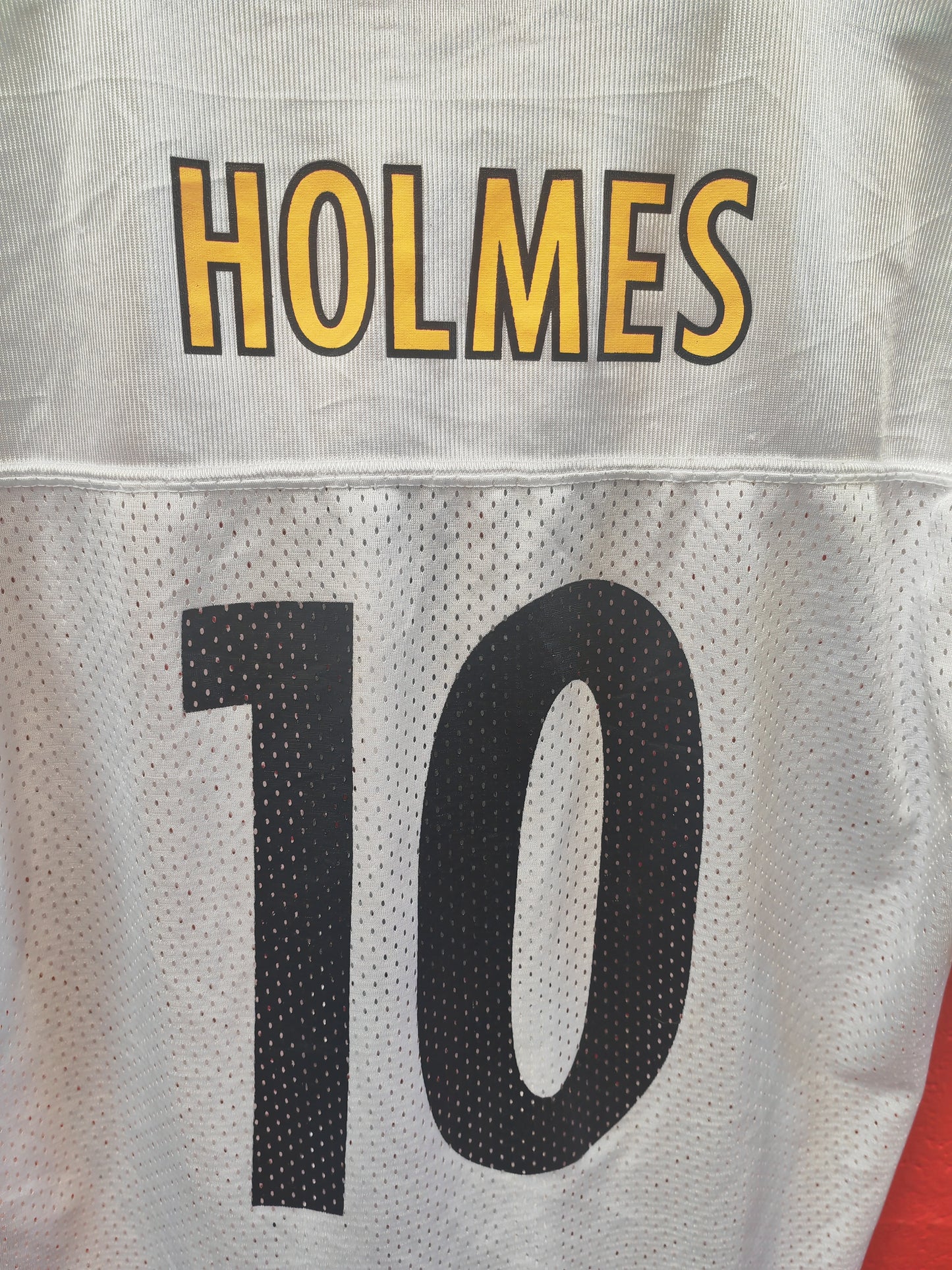 Youth Reebok Pittsburgh Steelers NFL Jersey, #10 Holmes, White, Size YL