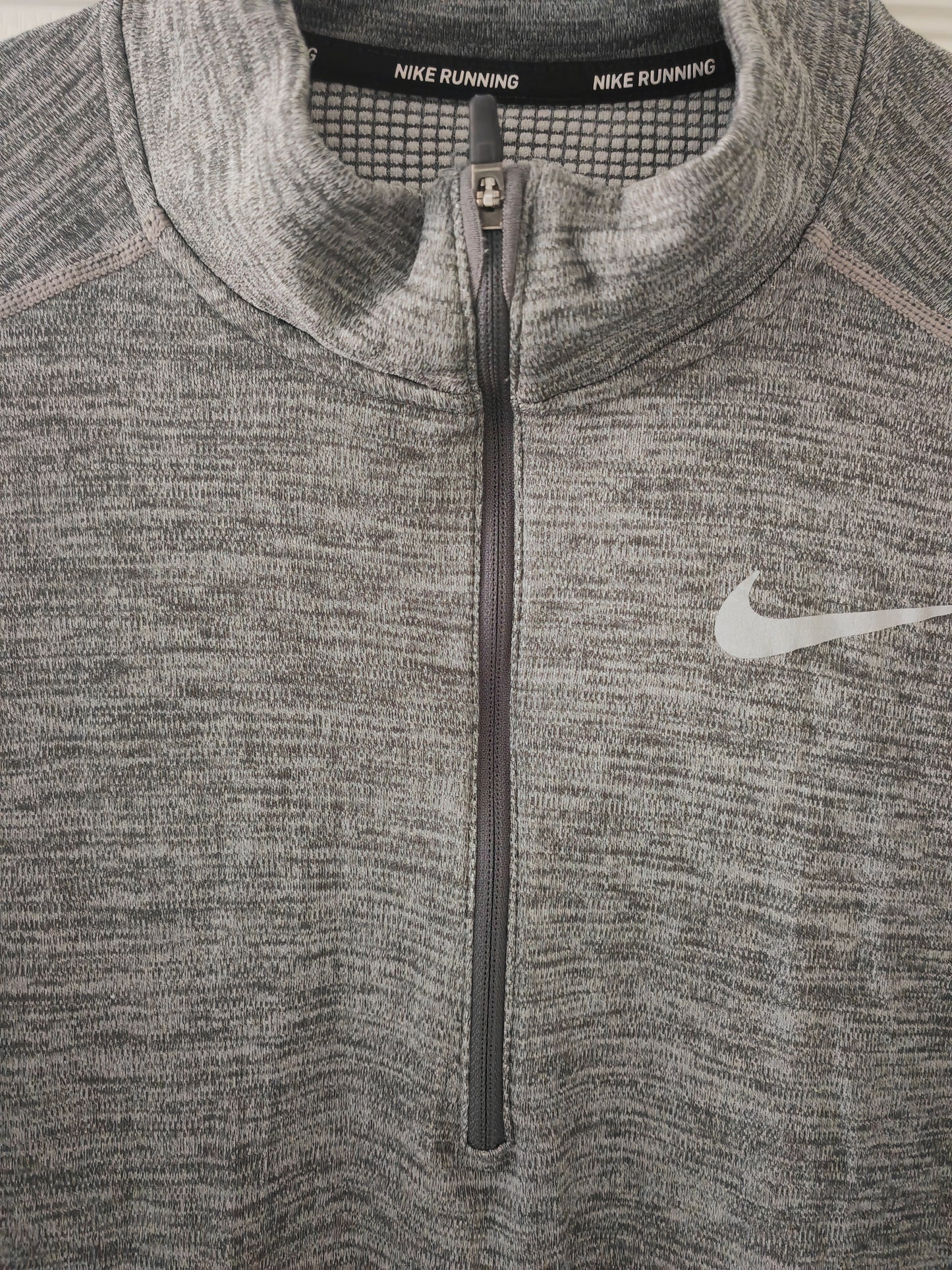 Nike Running 1/2 Zip Long Sleeve Training Top, Grey, Size Small