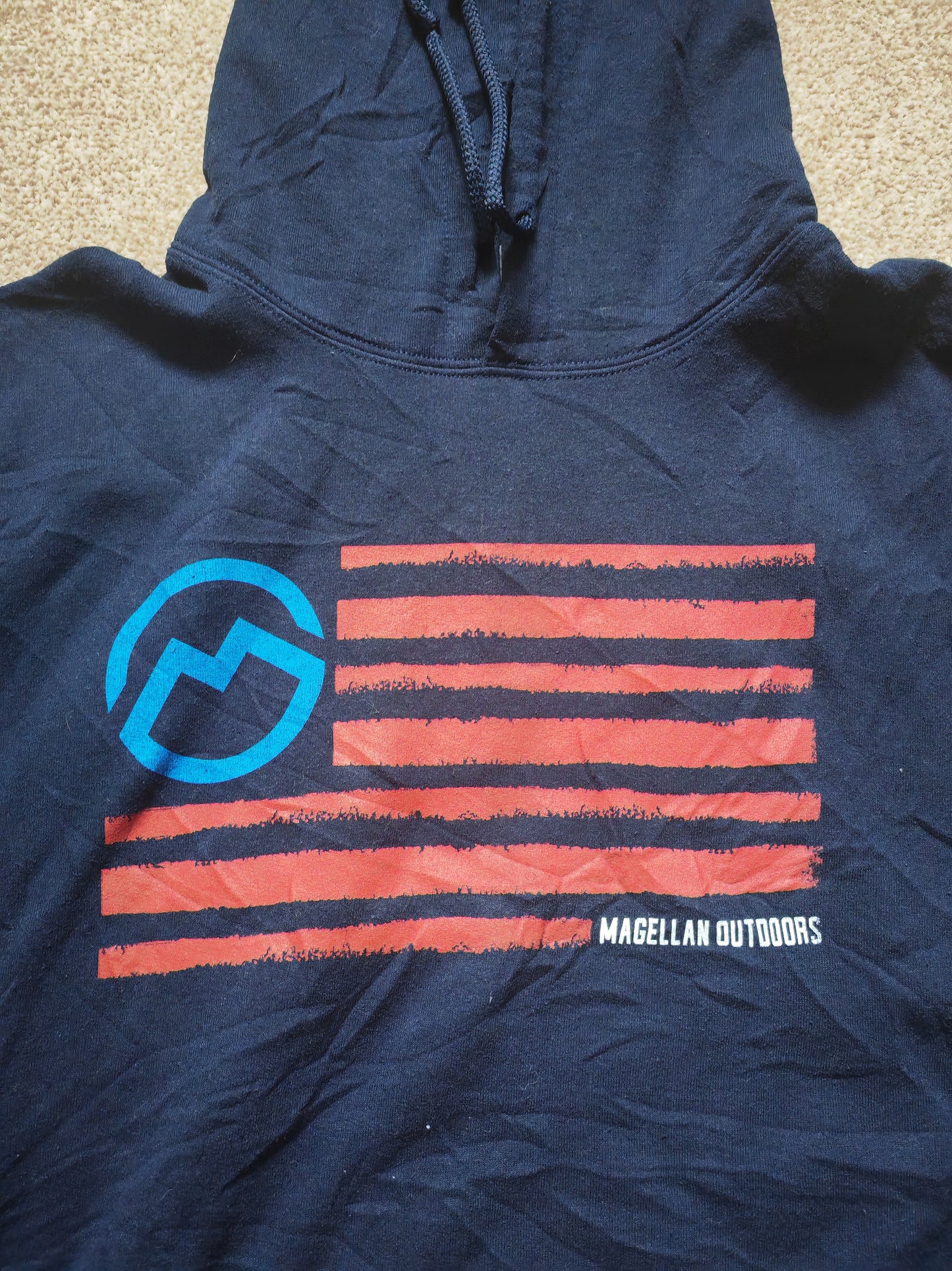 Gildan Magellan Outdoors Pullover Hoodie, Blue, Size Large