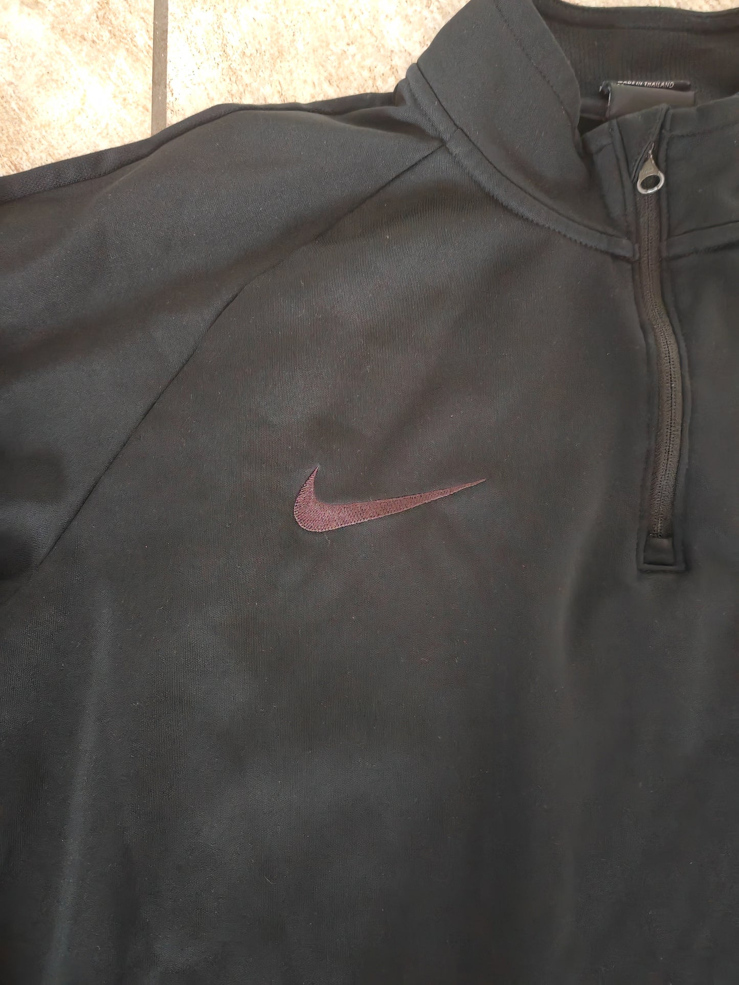 Nike Dri-Fit Quarter Zip Sweatshirt, Black, Size Medium