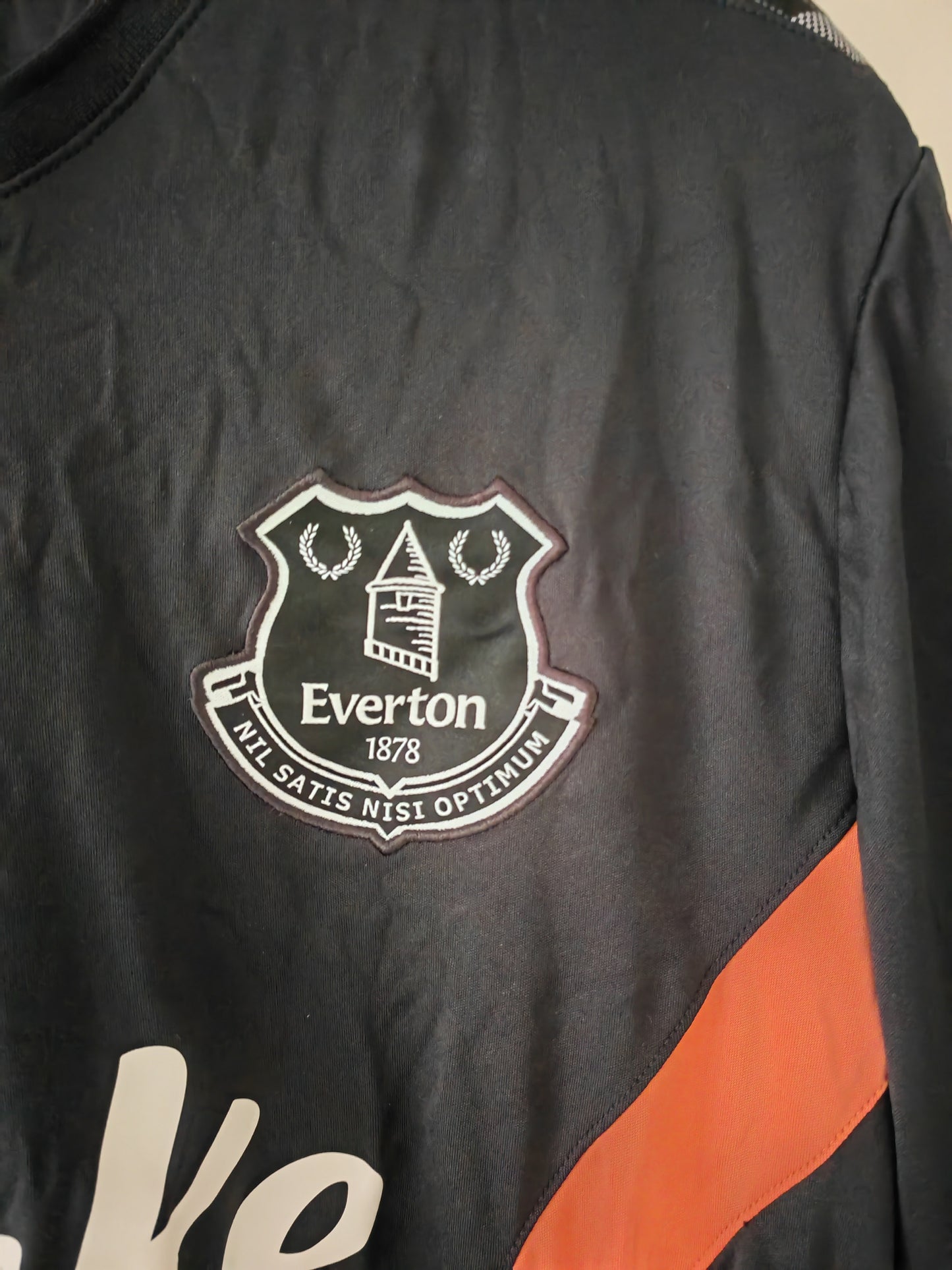 Hummel Everton FC Shirt Sleeve Training Shirt, Black, Size XL