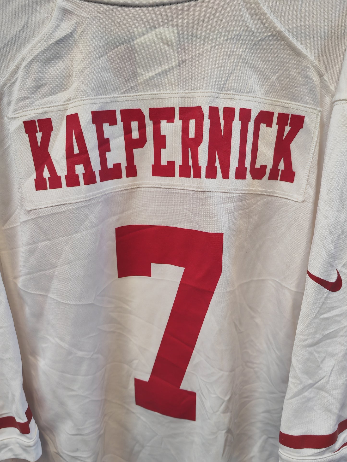 Nike San Francisco 49ers NFL Jersey, #7 Kaepernick, White, Size XL
