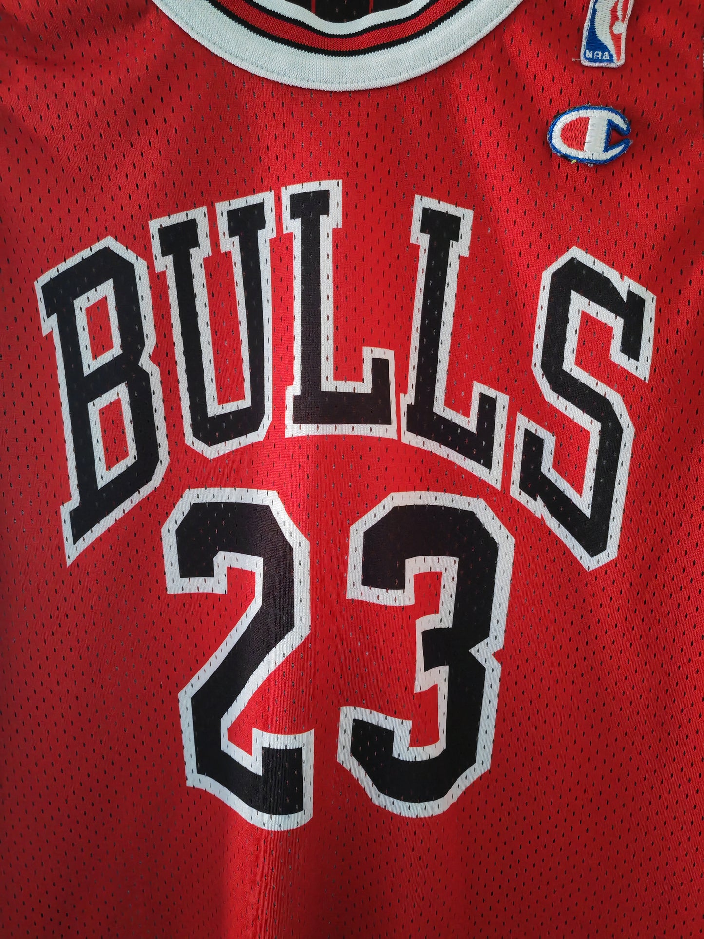 Champion Chicago Bulls Reversible Home And Road Jersey, #23 Jordan, Size Small