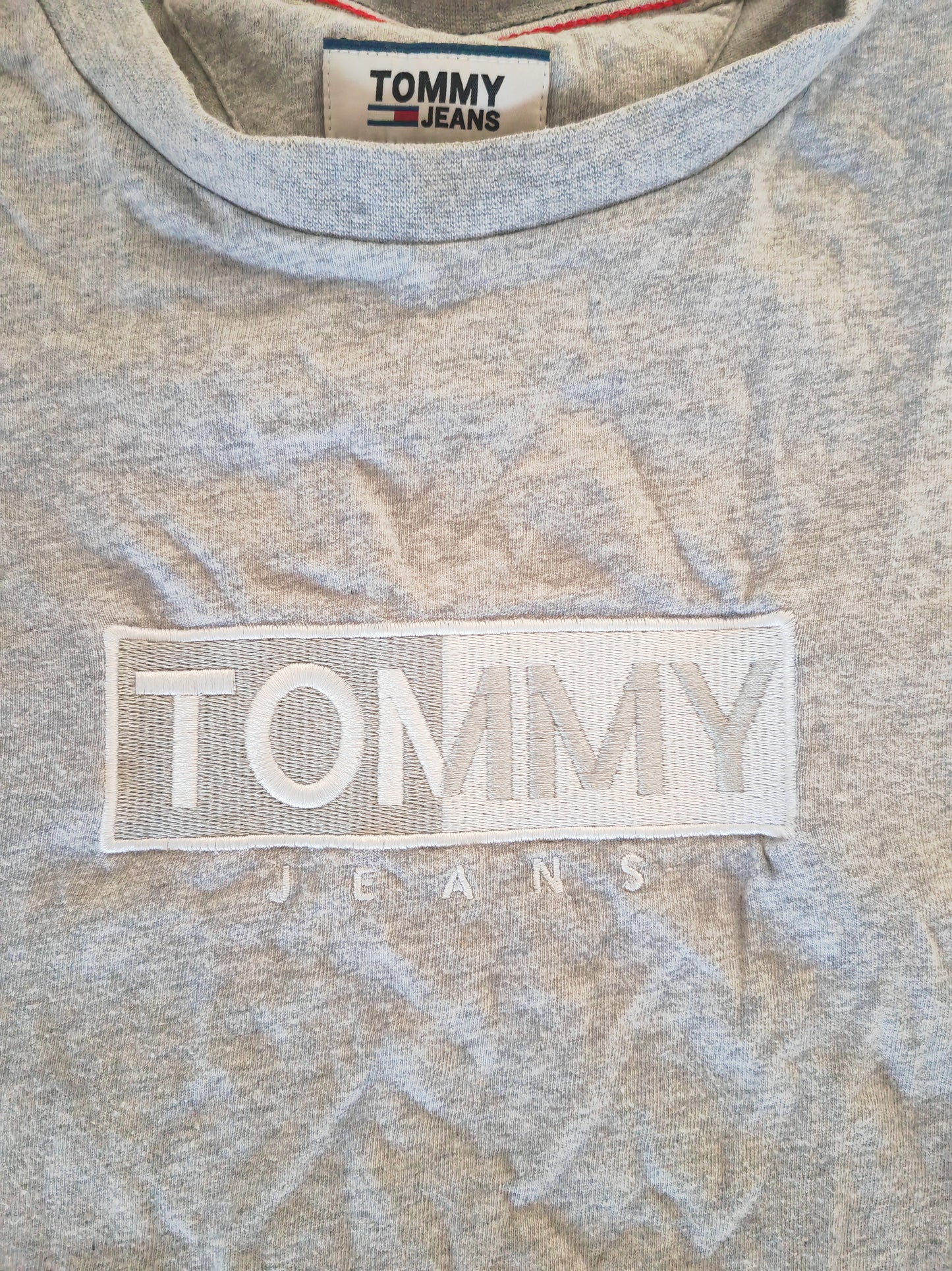Women's Tommy Jeans T Shirt, Grey, Size Medium