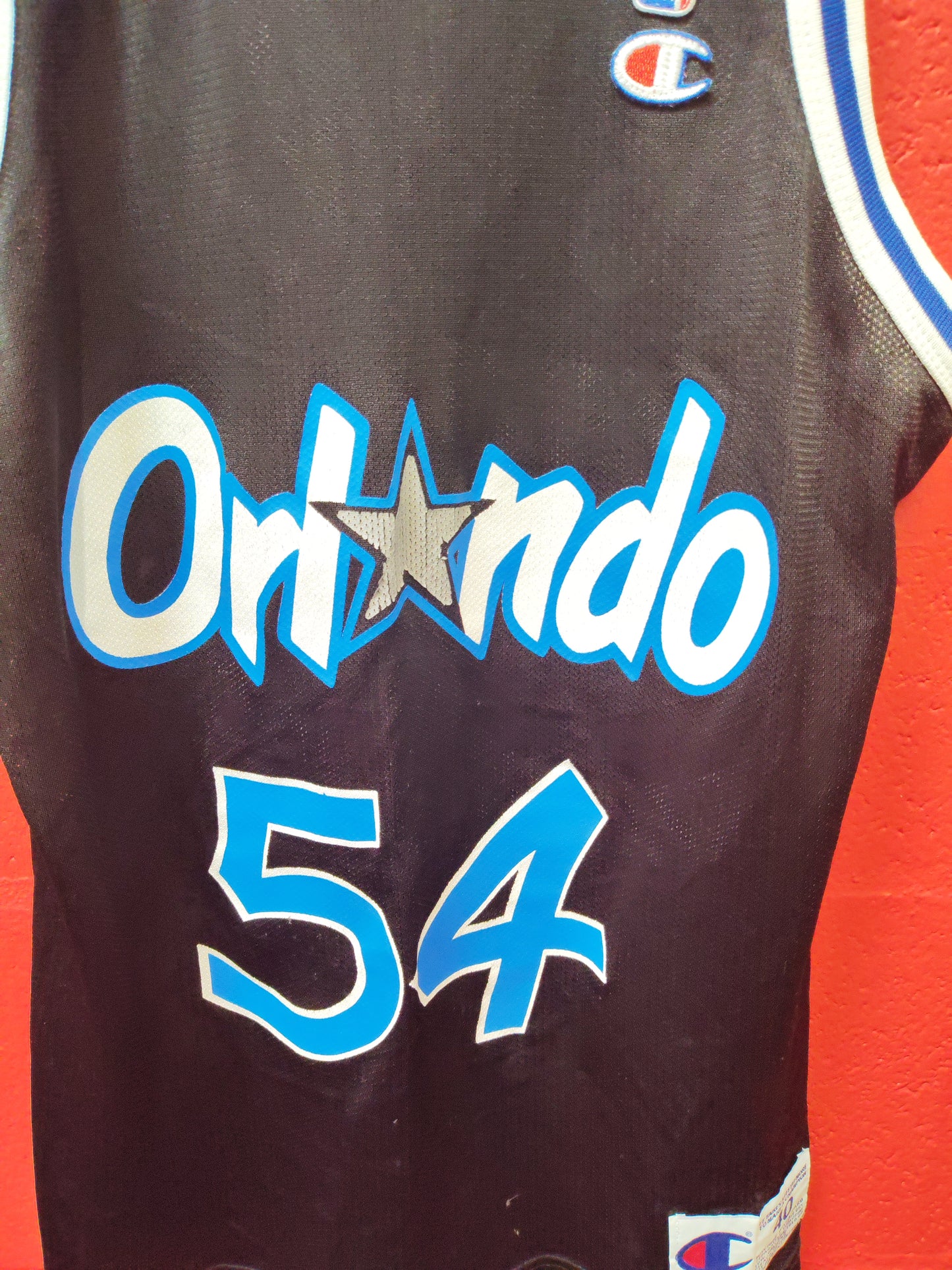 Champion Orlando Magic NBA Jersey, #54 Grant, Black, Size 40 Small