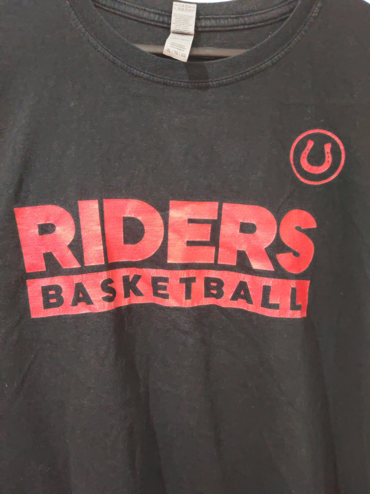 Gildan Leicester Riders Short Sleeve T Shirt, Black, Size XL