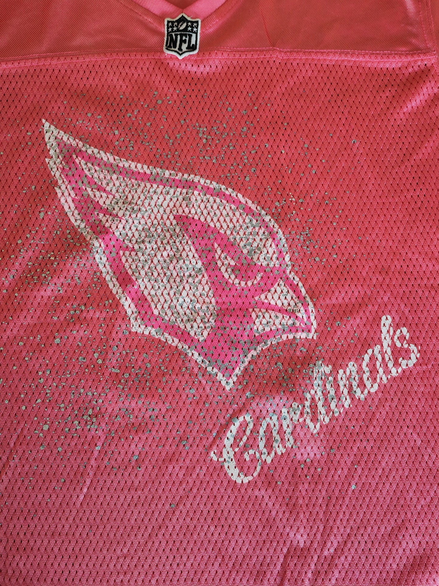 Women's NFL Arizona Cardinals Jersey, #11 Fitzgerald, Pink, Size Medium