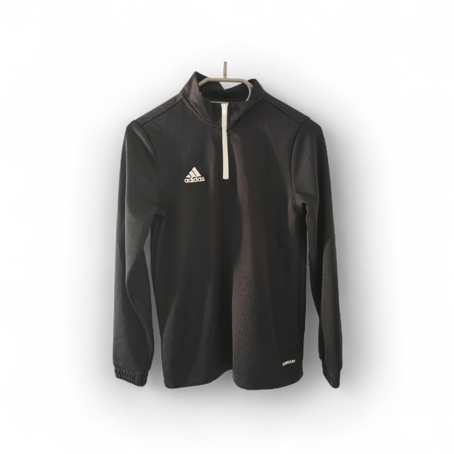 Youth Adidas 1/4 Zip Long Sleeve Training Top, Black, Size Youth 11-12 Years