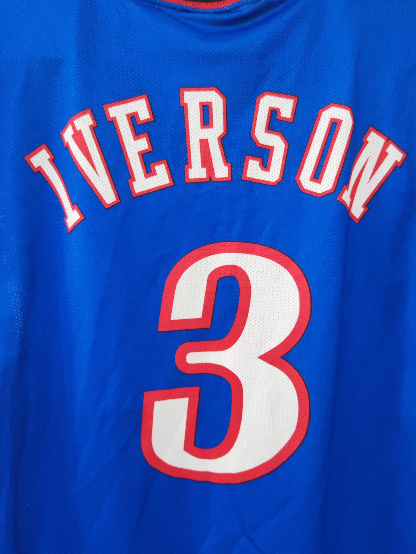 Champion Philadelphia 76ers NBA Jersey, Blue, Size XL