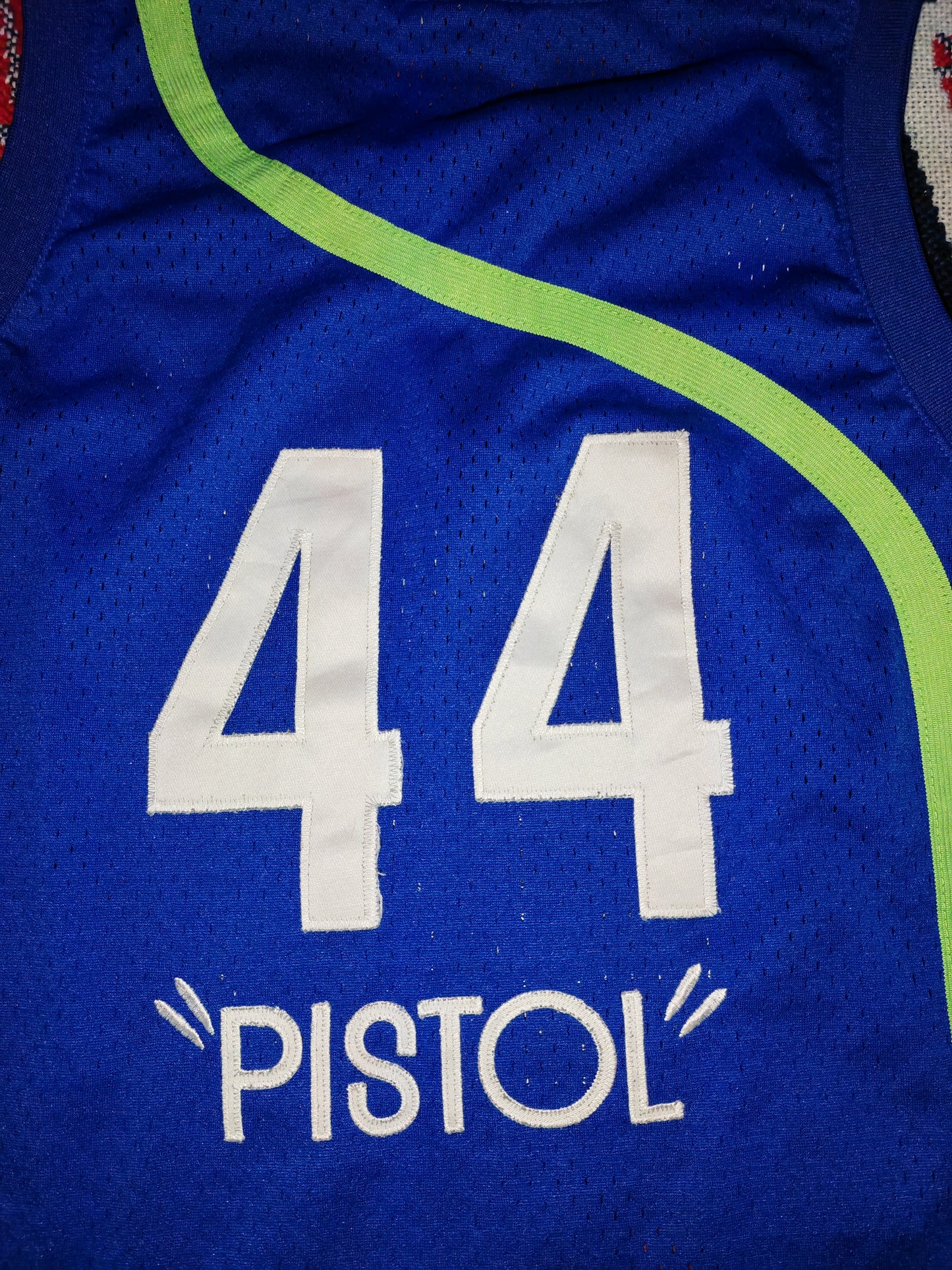 Youth Atlanta Hawks Pete Maravich NBA Jersey, #44 Pistol, Blue, Size YL