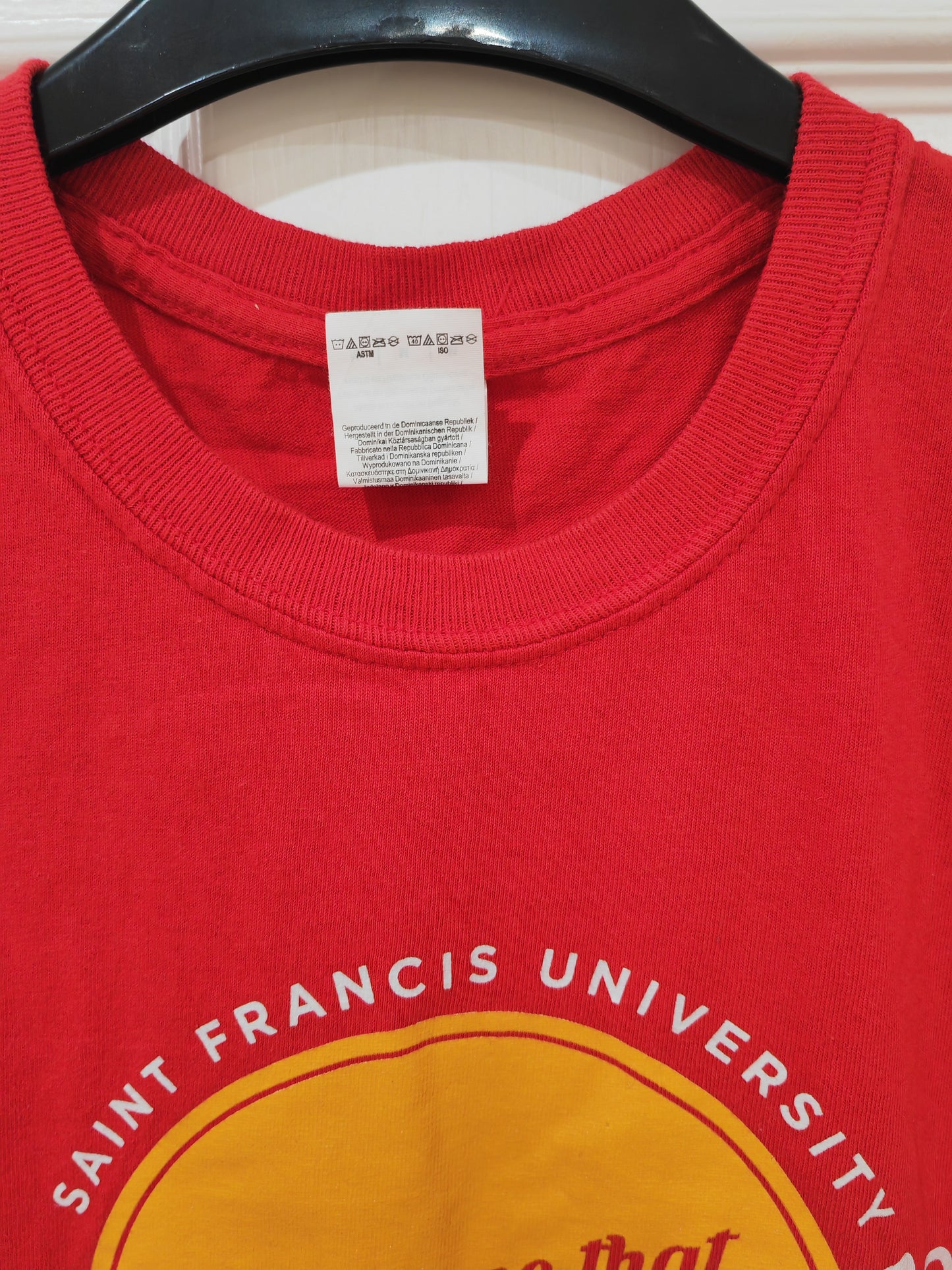 Gildan Saint Francis University Shirt Sleeve T Shirt, Red, Size Medium
