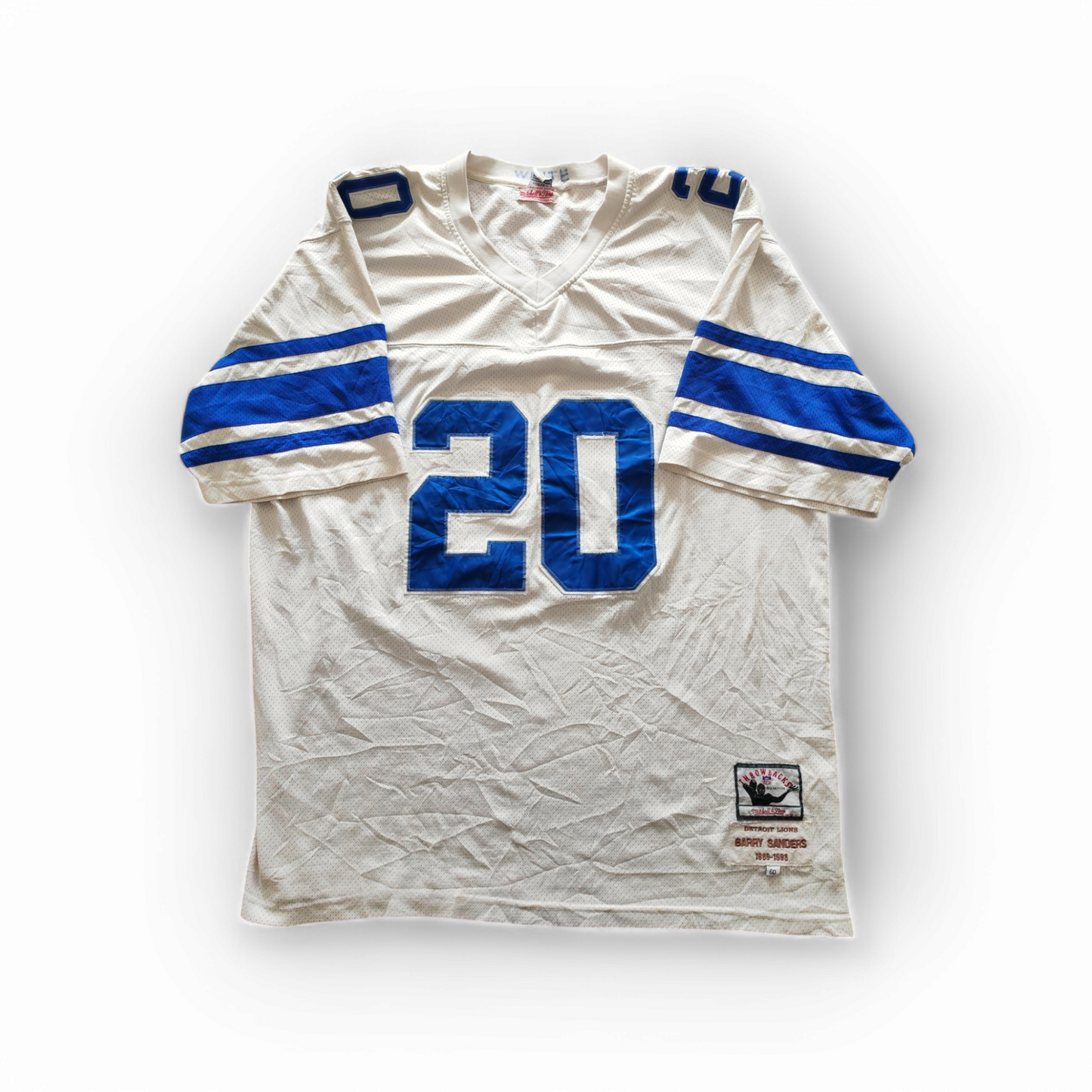 Mitchell & Ness Throwbacks Detroit Lions NFL Jersey, #20 Sanders, White, XXXL