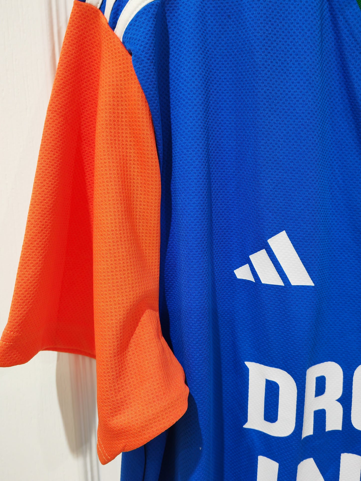 Adidas India One Day Cricket Jersey, Blue, Size XL