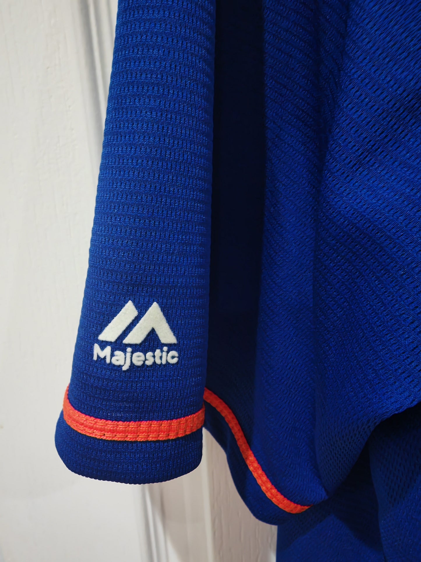 Majestic New York Mets MLB Baseball Jersey, Blue, Size Large