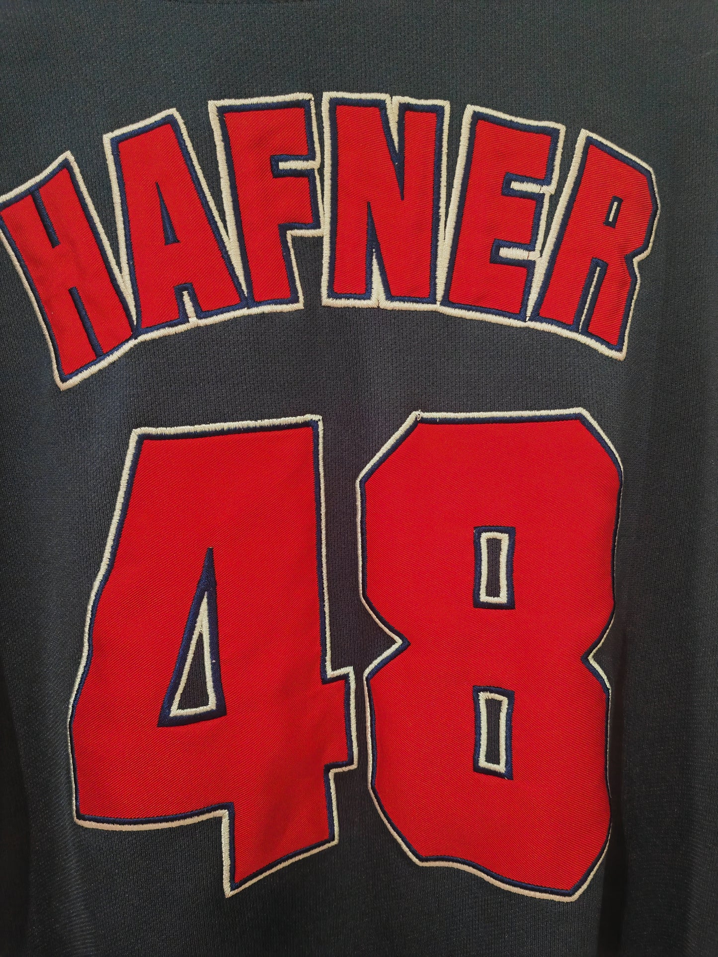 MLB True Fan Cleveland Indians/Guardians Baseball Jersey, #48 Hafner, Size XL