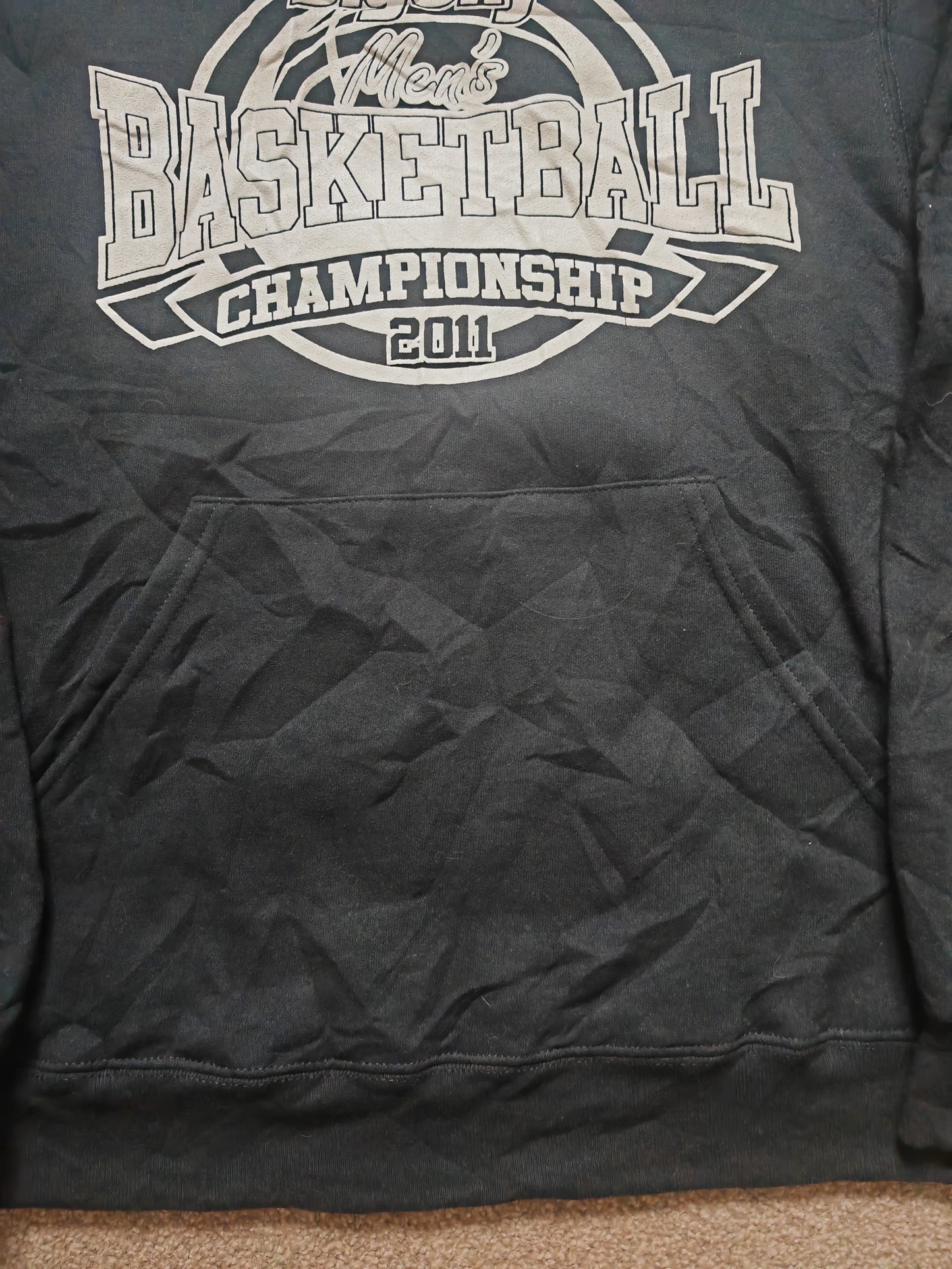 Jerzees Big Sky Mens Basketball Championships 2011 Pullover Hoodie, Black, Small