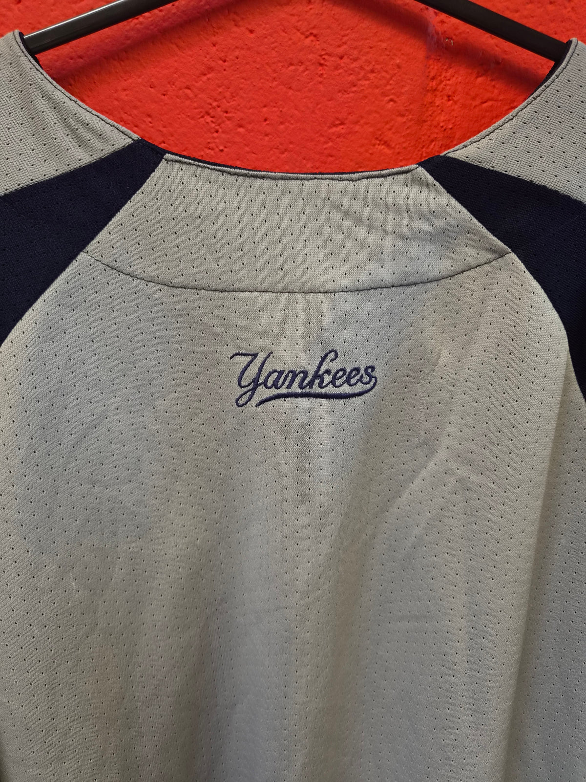 Majestic New York Yankees MLB Baseball Jersey, Navy/Grey, Size XXL