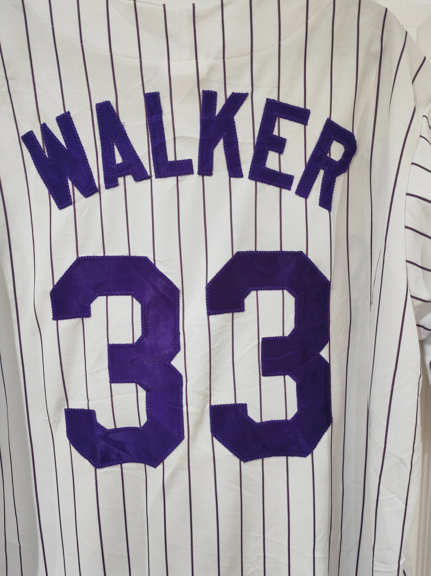Majestic Colorado Rockies MLB Baseball Jersey, #33 Walker, White, Size XL