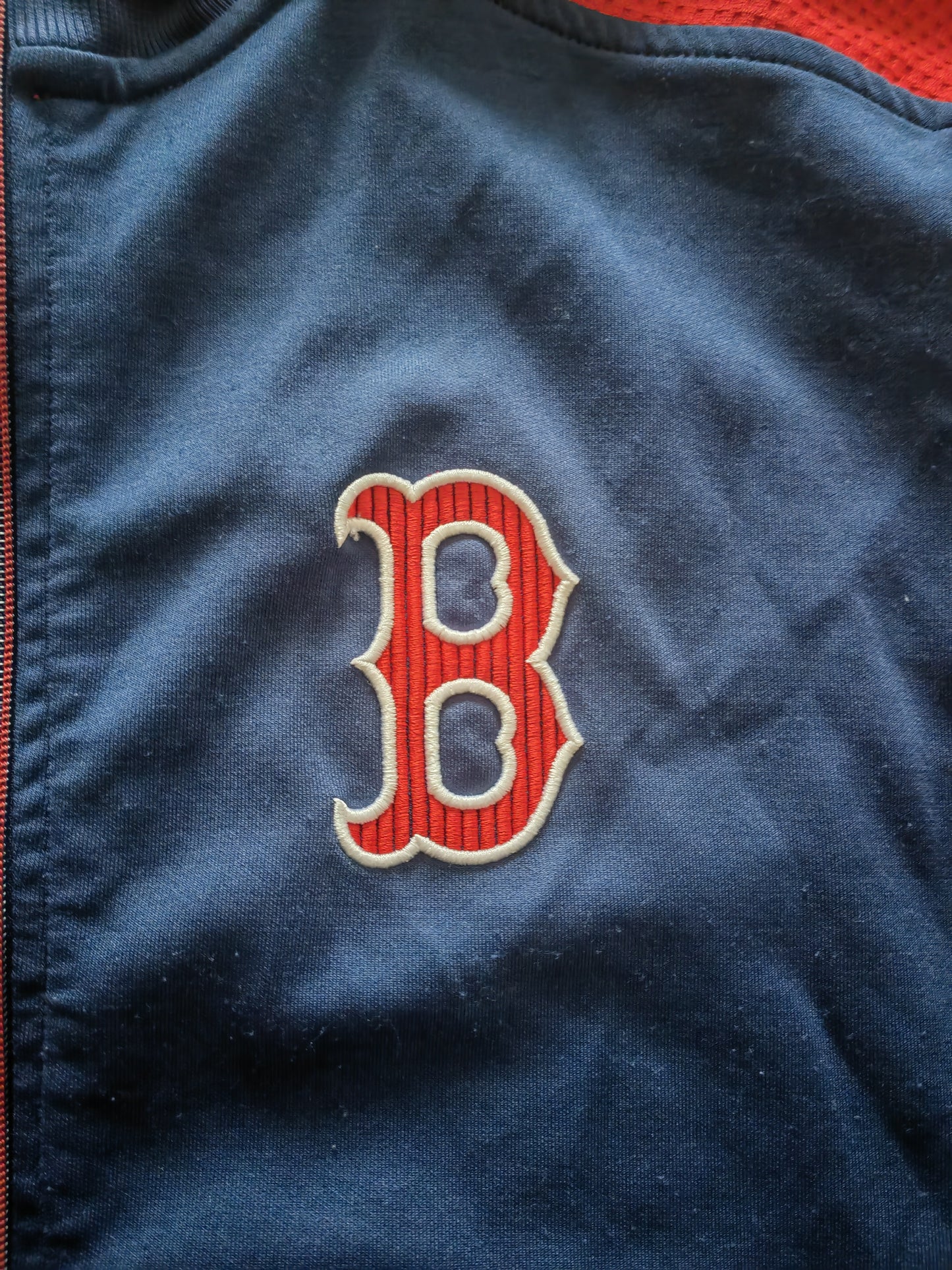 Fanatics MLB Boston Red Sox Full Zip Track Jacket, Blue/Red, Size Large