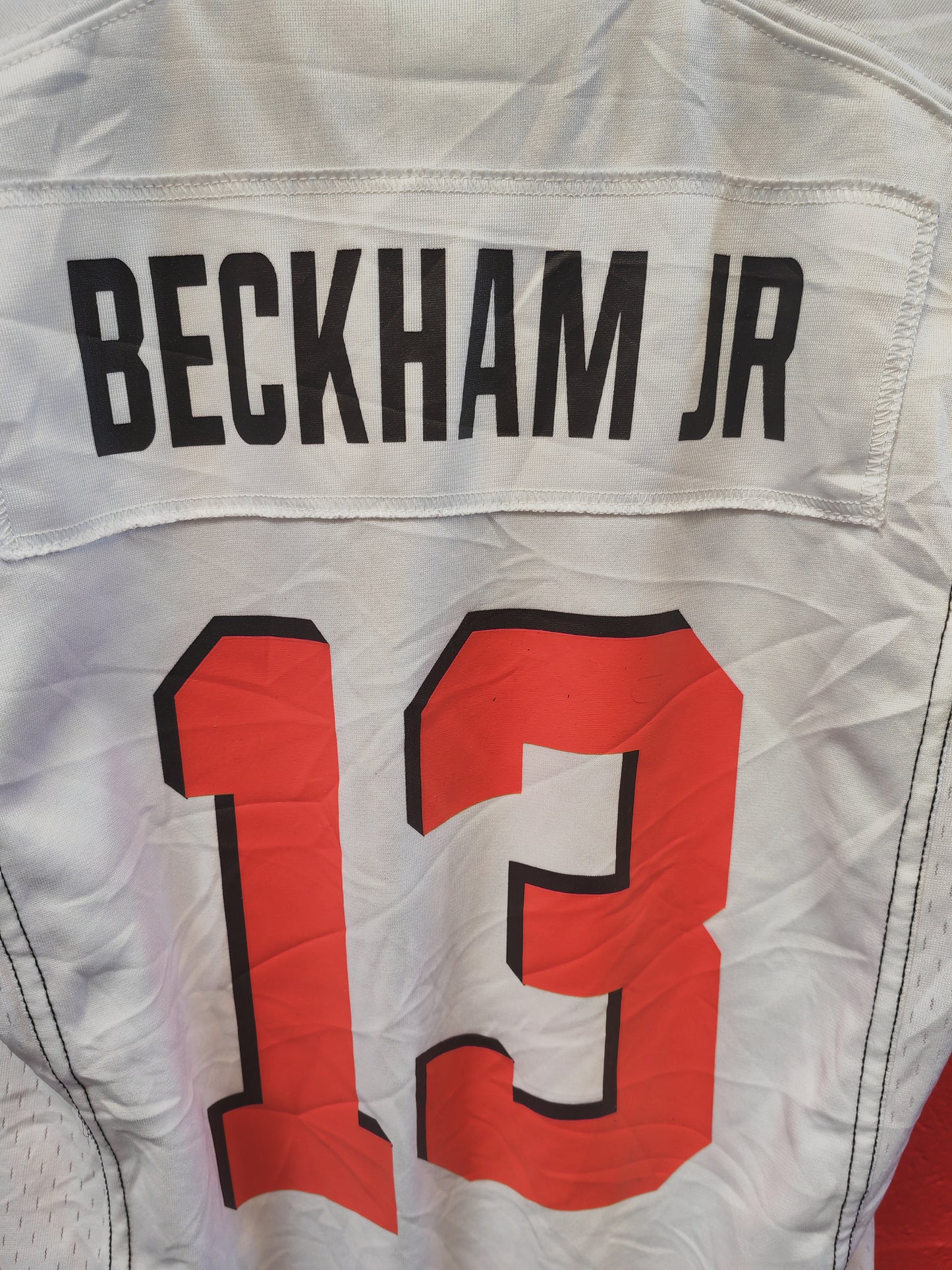 Youth Nike Cleveland Browns NFL Jersey, #13 Beckham Jr, White, Size YM