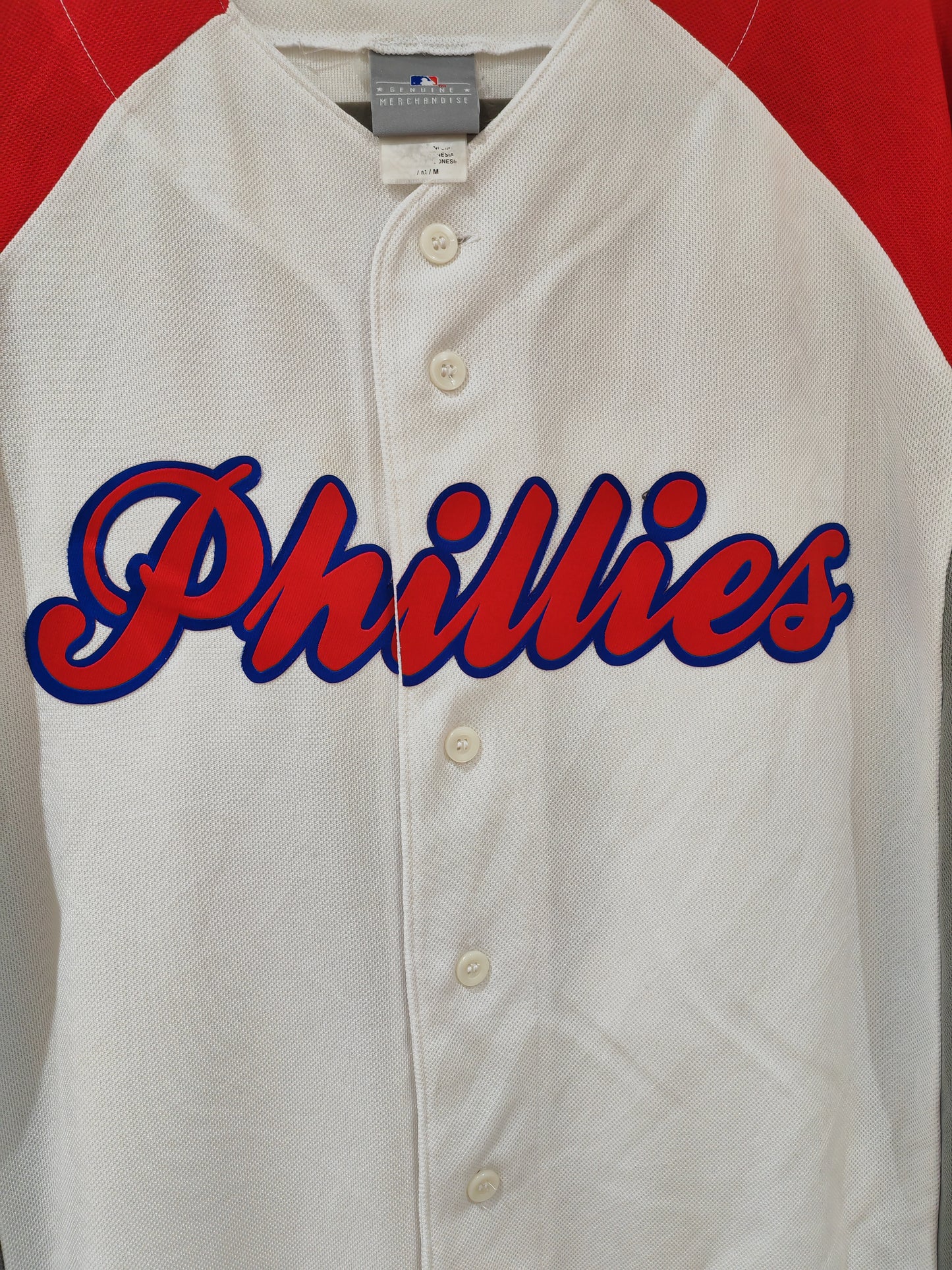 MLB Philadelphia Phillies Baseball Jersey, #8 Vinctorino, White/Red, Size Medium