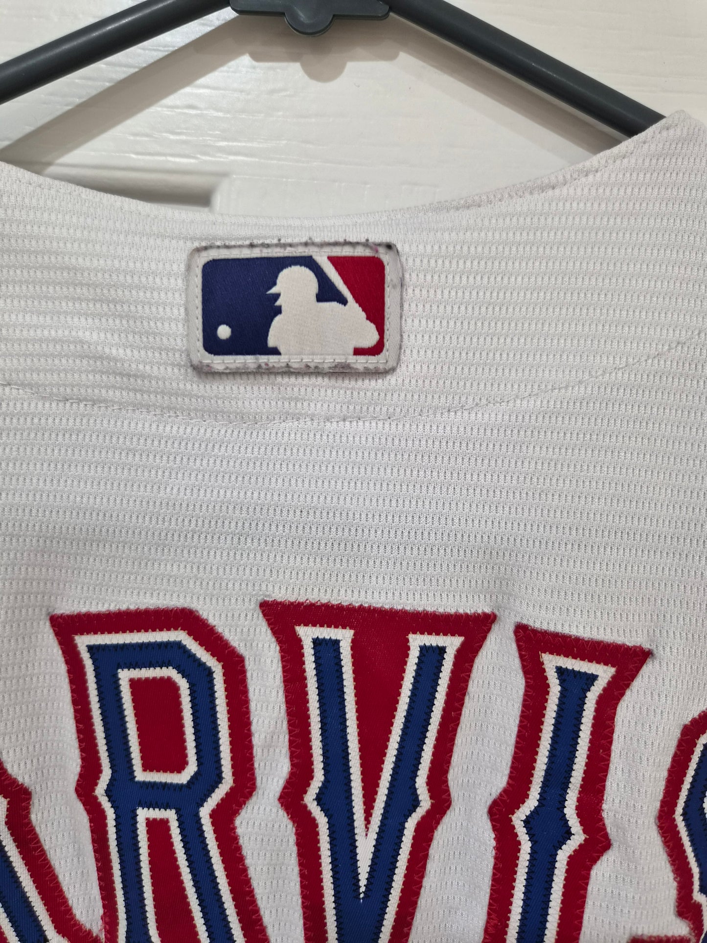 Majestic Texas Rangers MLB Jersey, #11 Darvish, White, Size Large