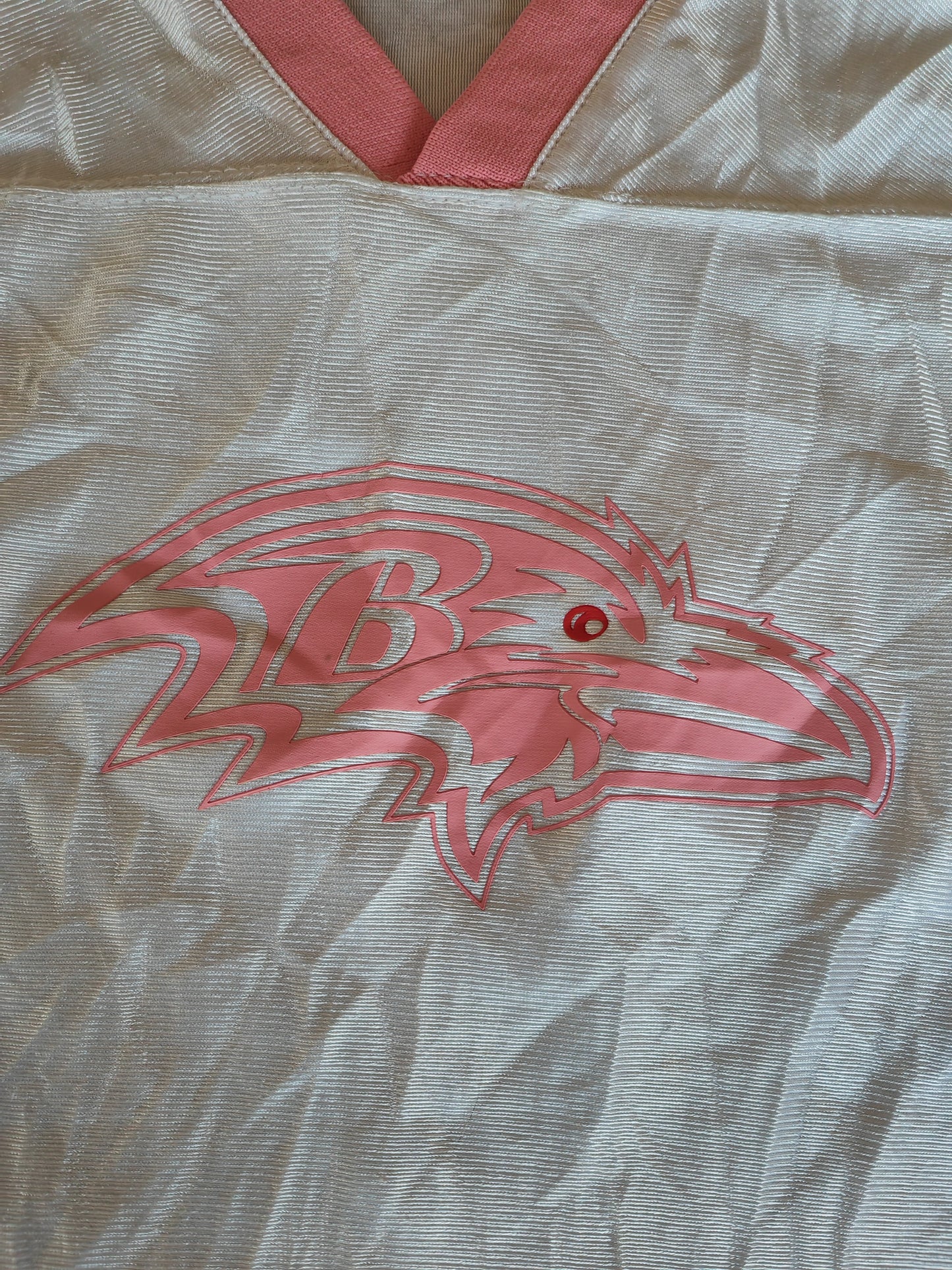 Youth Girls NFL Baltimore Ravens Jersey, White/Pink Size Youth L 10-12
