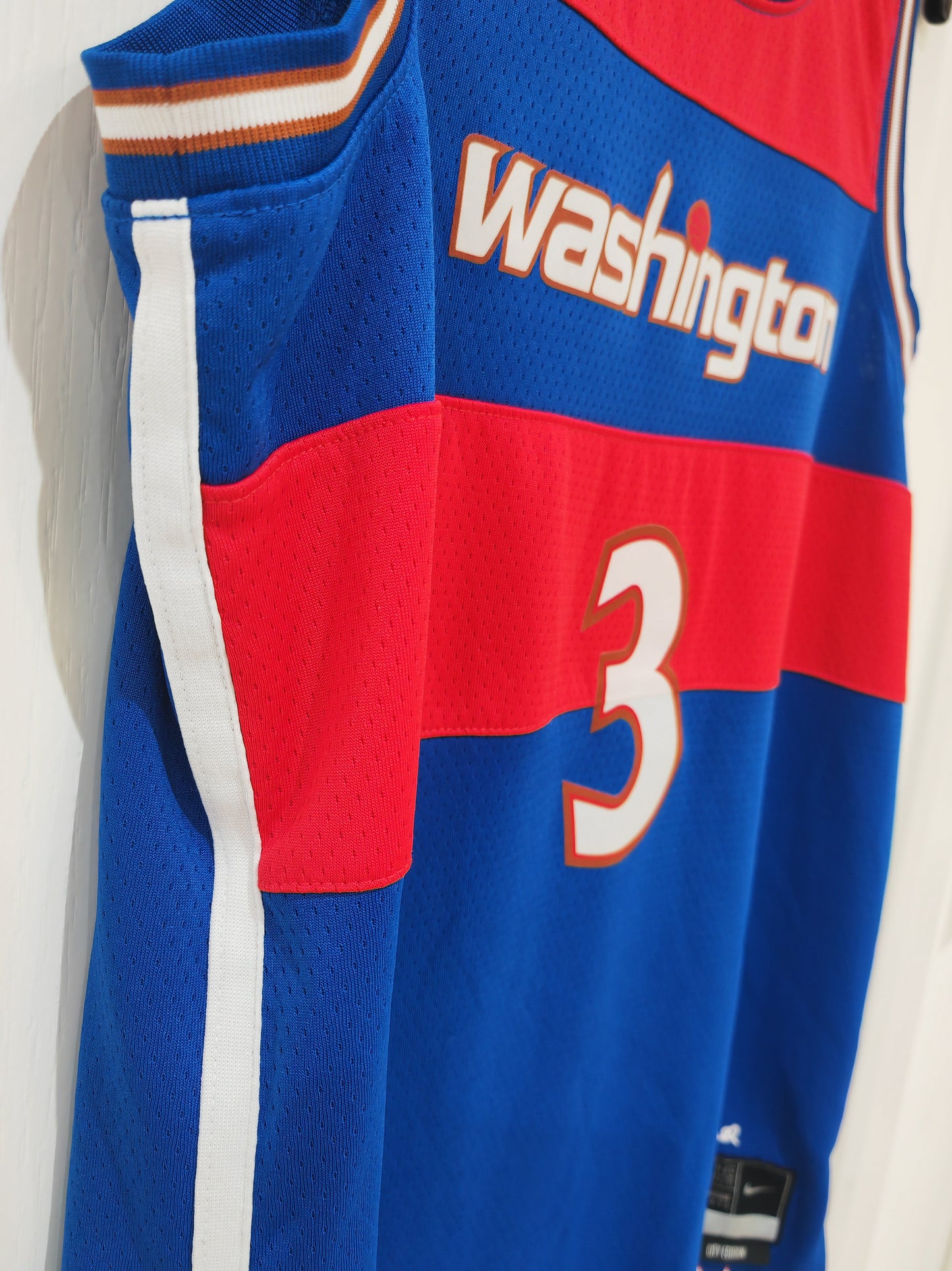 Nike Washington Wizards NBA City Edition Jersey, #3 Beak, Blue/Red, Size Small