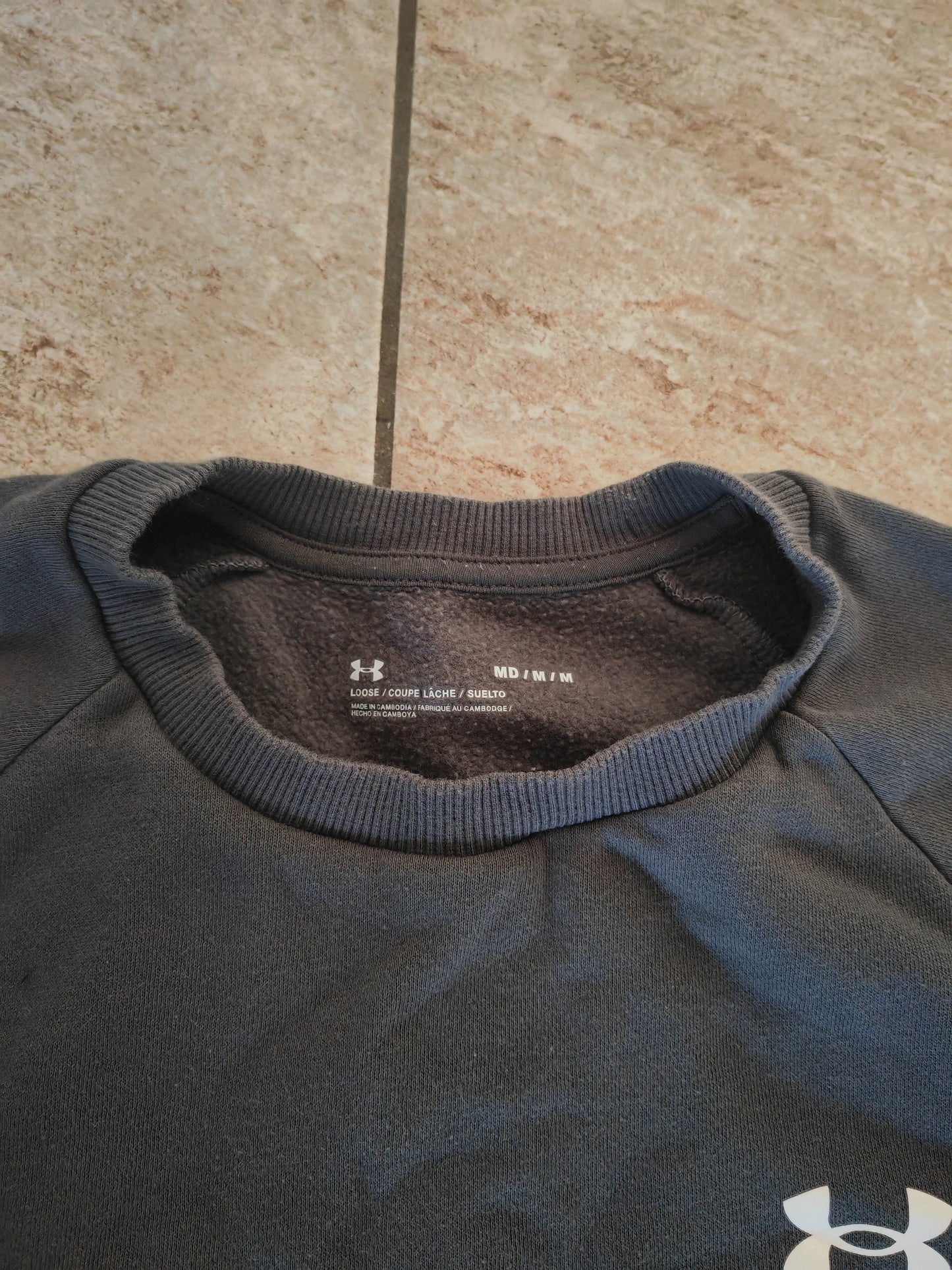 Under Armour Casual Sweatshirt, Grey, Size Medium