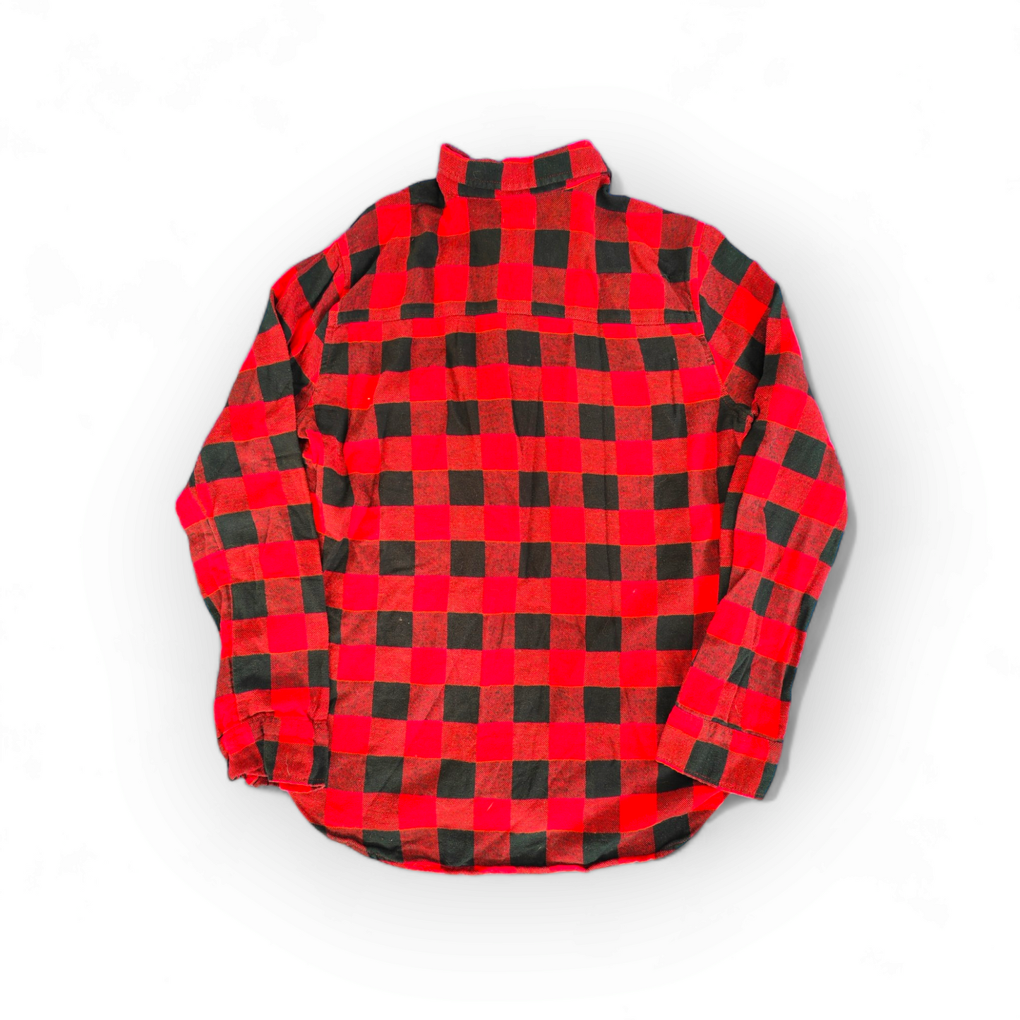 Women's Hollister Red Chequered Button Up Long Sleeve Shirt, Size Large