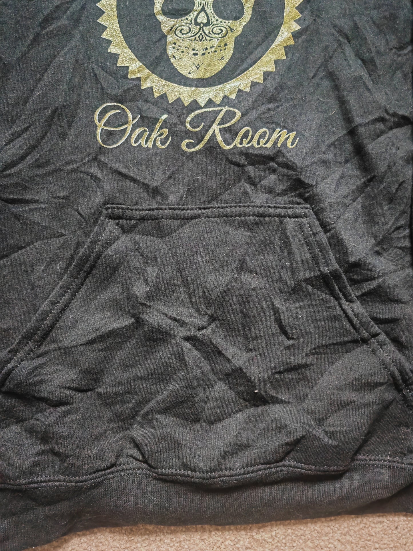 Gildan Oak Room Staff Hoodie, Black, Size Small