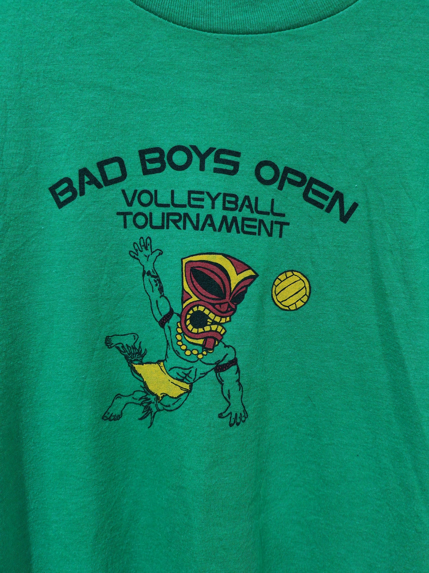 Next Level Apparel Bad Boys Volleyball T Shirt, Green, Size Large