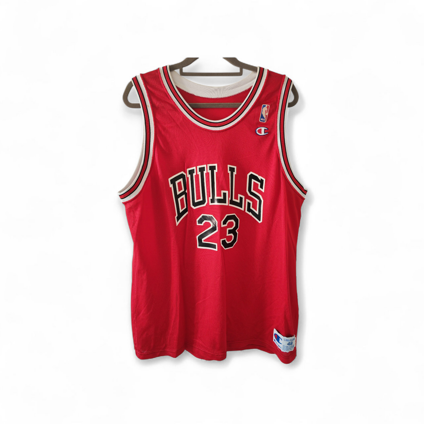 Champion Chicago Bulls NBA Jersey, #23 Jordan, Red, Size 48 XL
