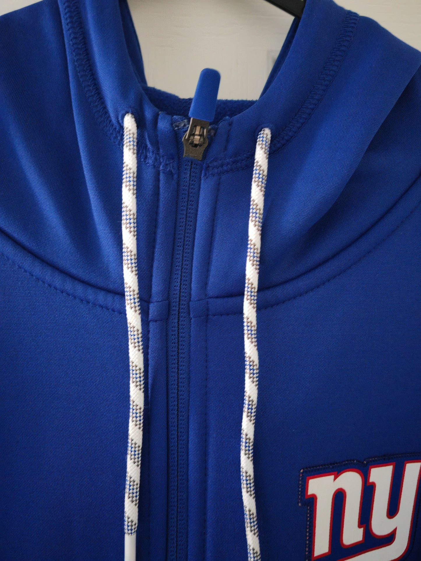 Nike New York Giants NFL Full Zip Hoodie, Blue, Size Medium