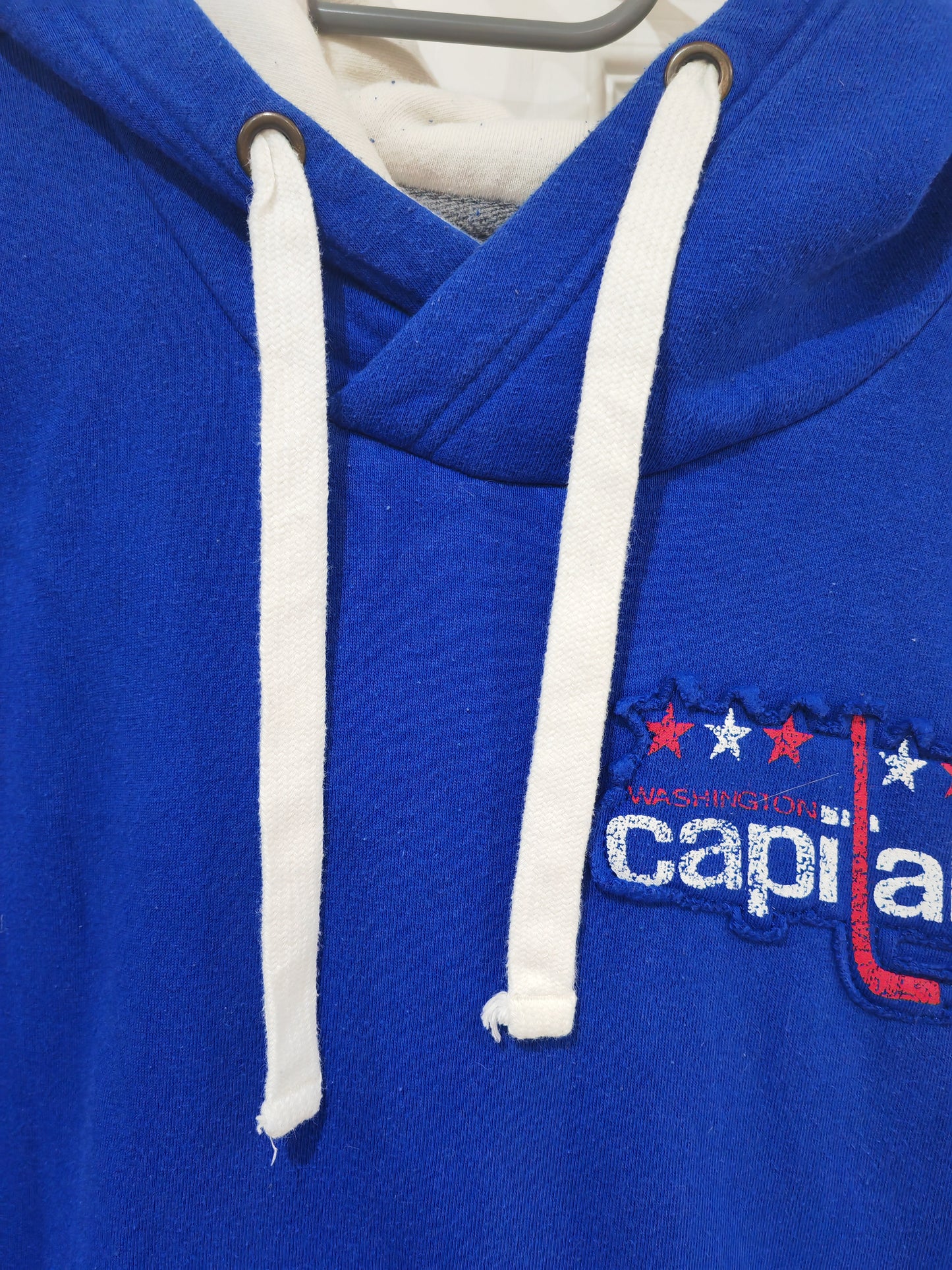 Womens Fanatics Washington Capitals NHL Long Pullover Hoodie, Blue, Size Large