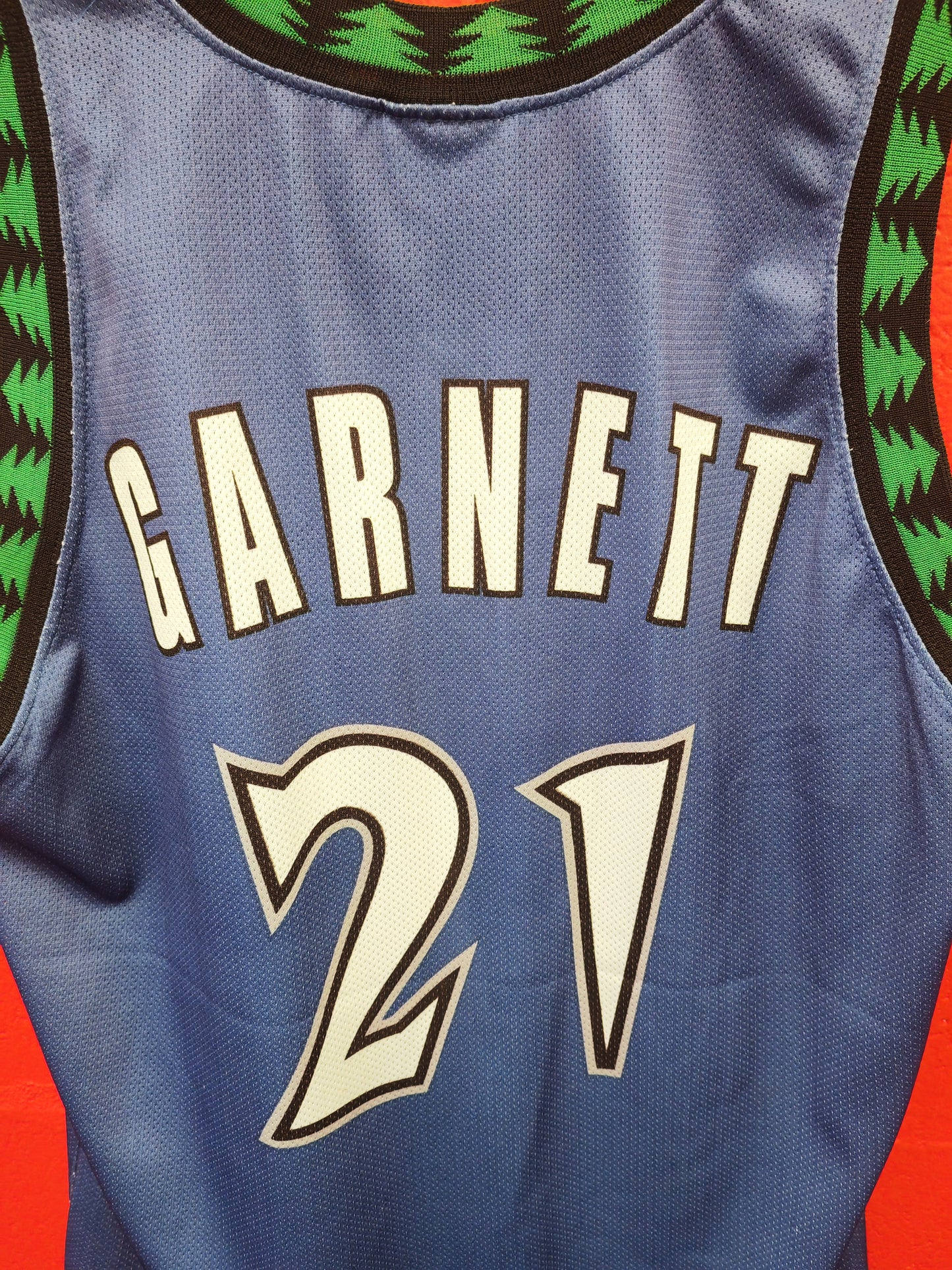 Champion Minnesota Timberwolves NBA Jersey, #21 Garnett, Blue, Size Medium