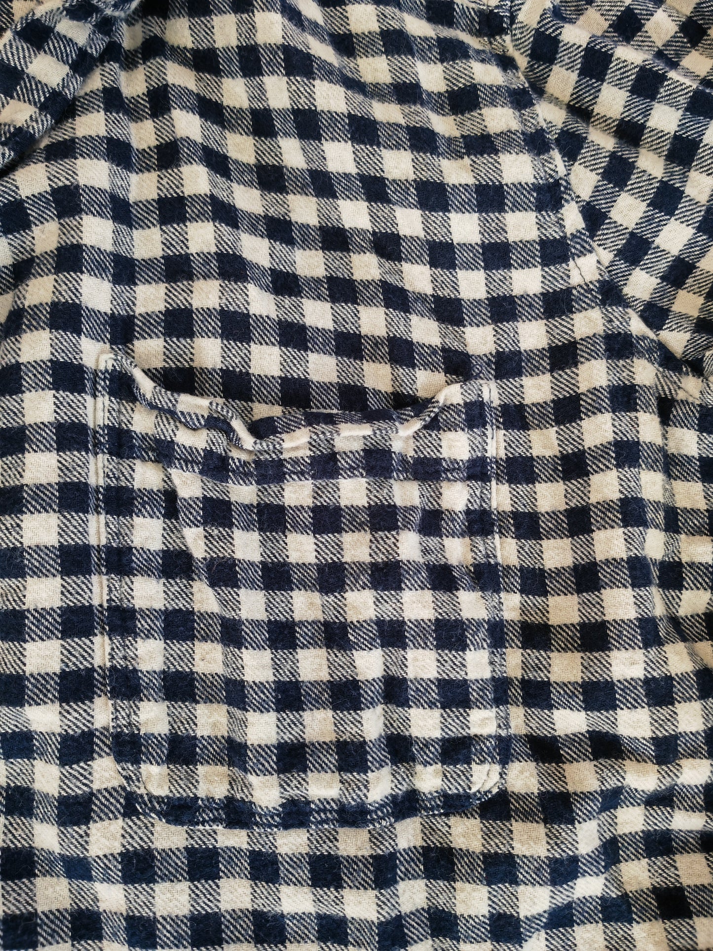 Women's Hollister Blue And White Long Sleeve Chequered Shirt, Size Large