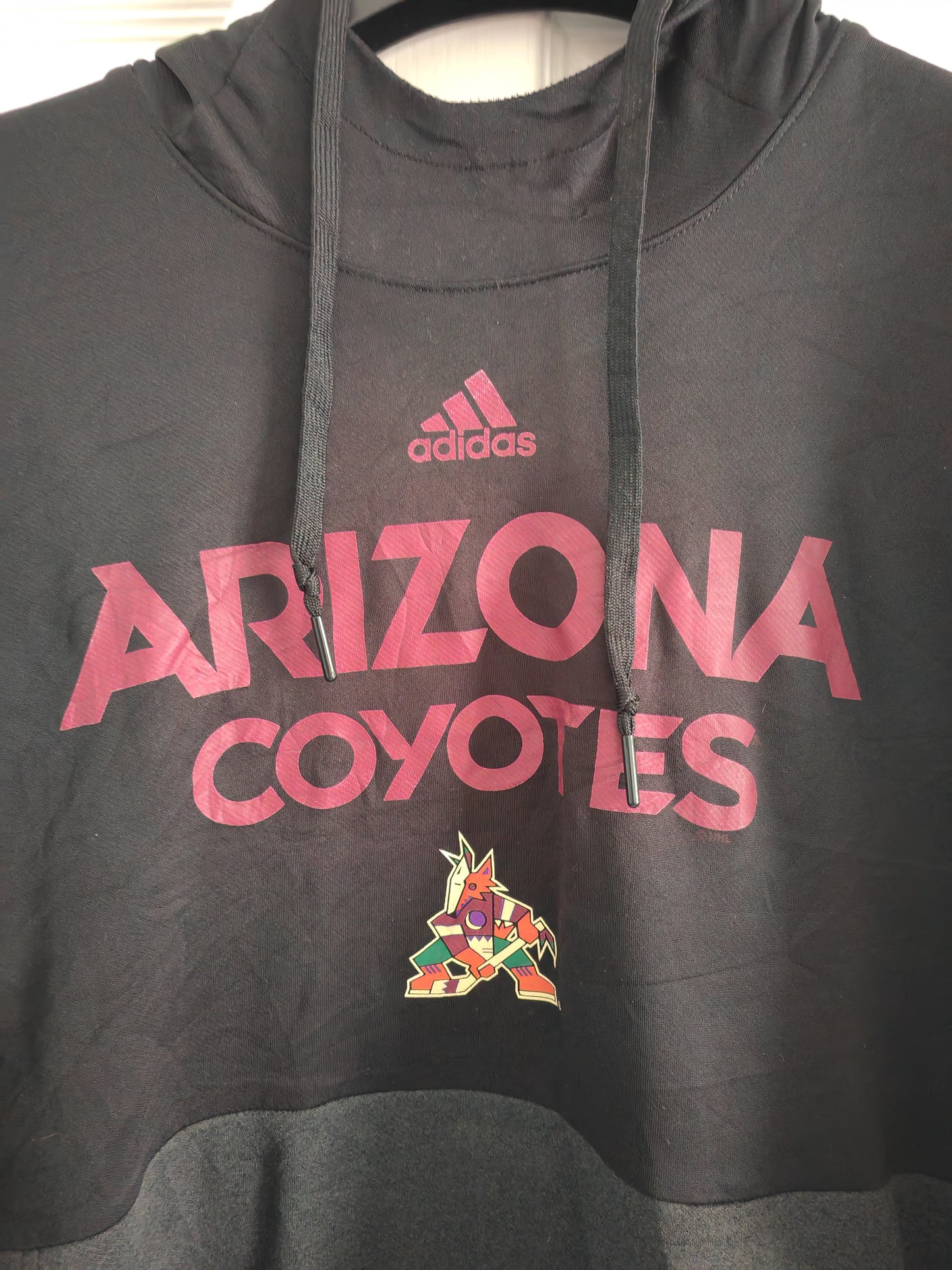 Adidas Arizona Coyotes NHL Pullover Hoodie, Black/Grey, Size Large