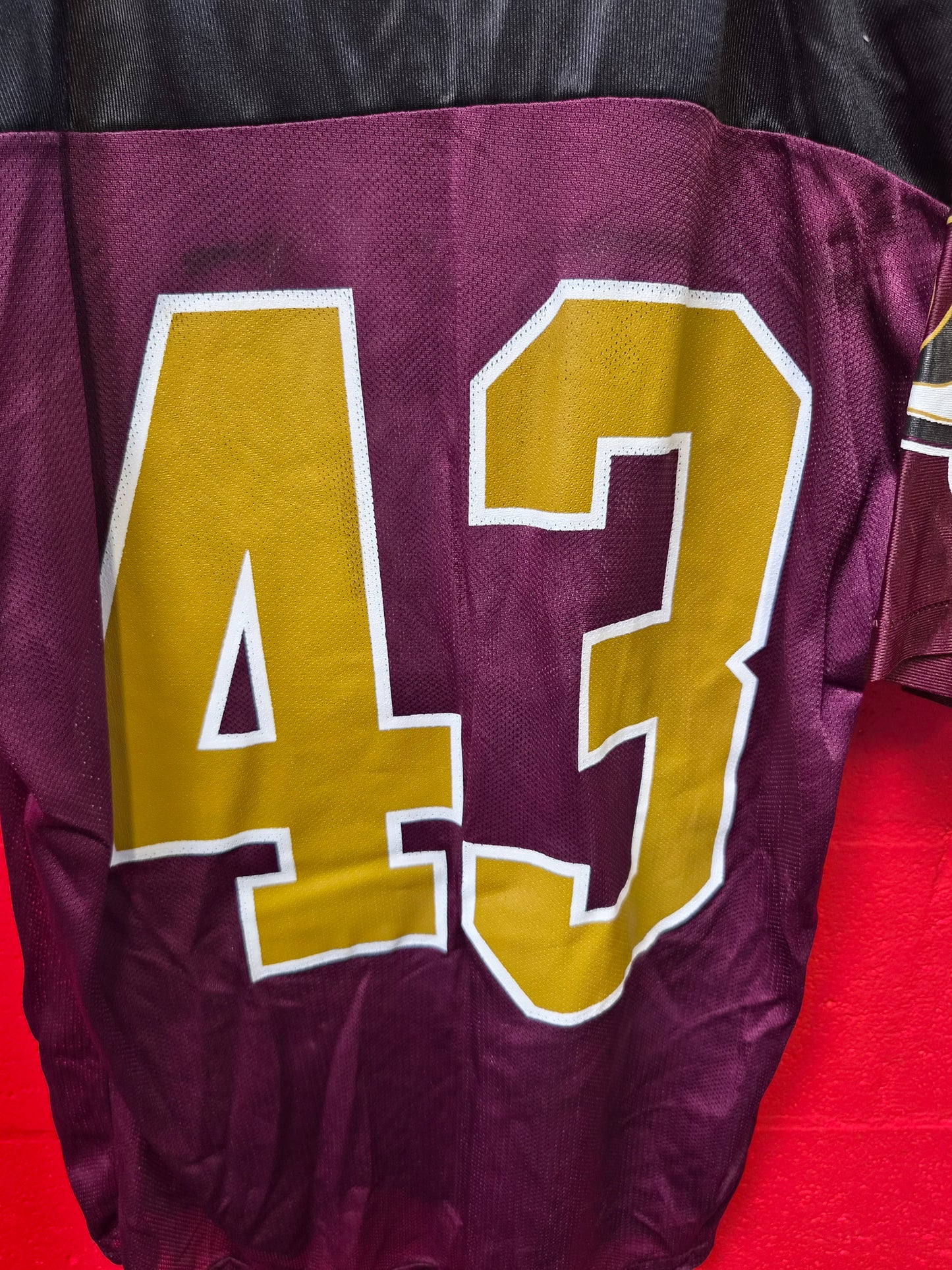 Fab-Knit Rhein Fire NFL Europe Jersey, #43, Burgundy, Size XL