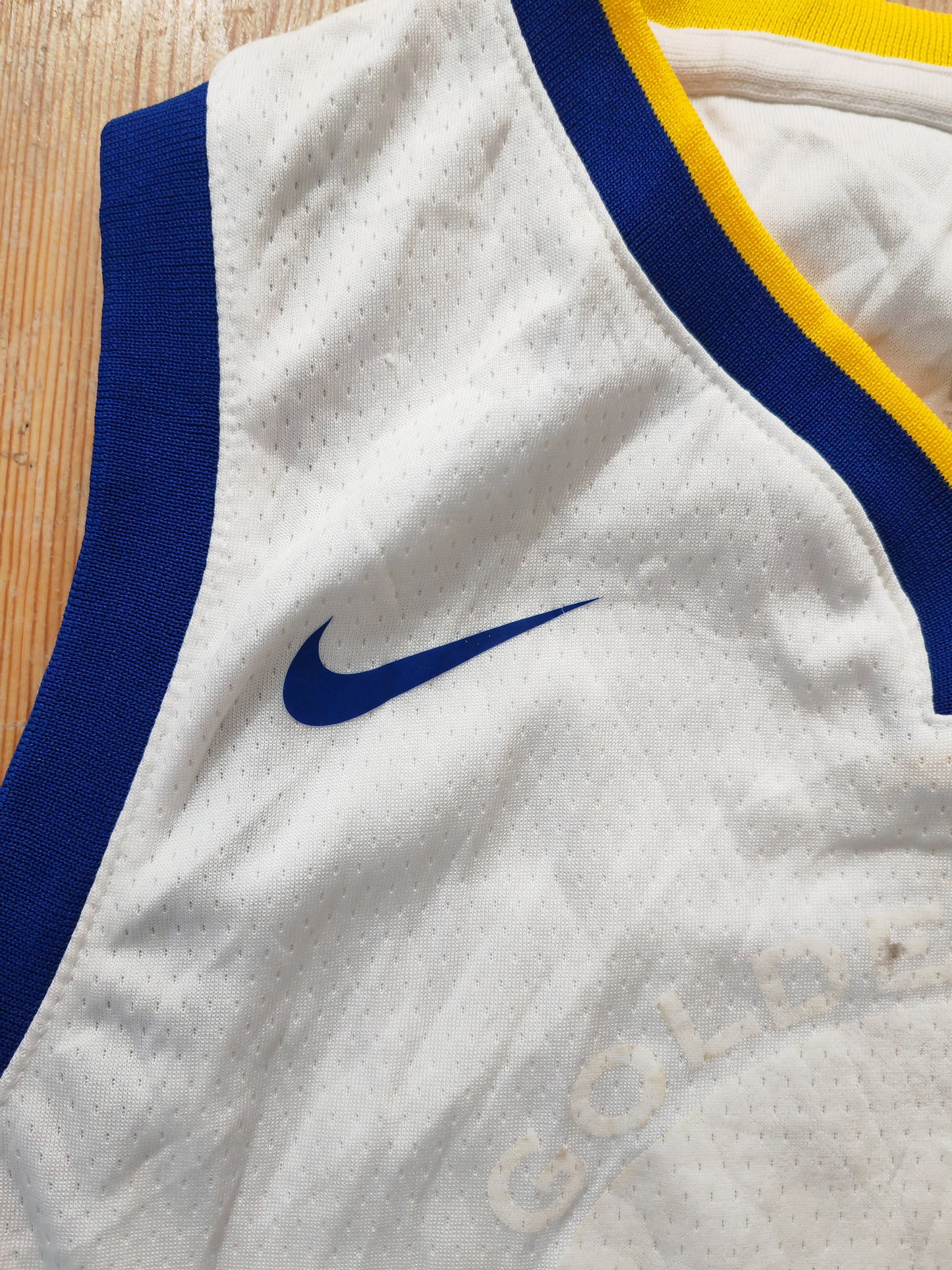 Youth Nike Golden State Warriors Blank NBA Jersey, Print Removed, White, Size YL