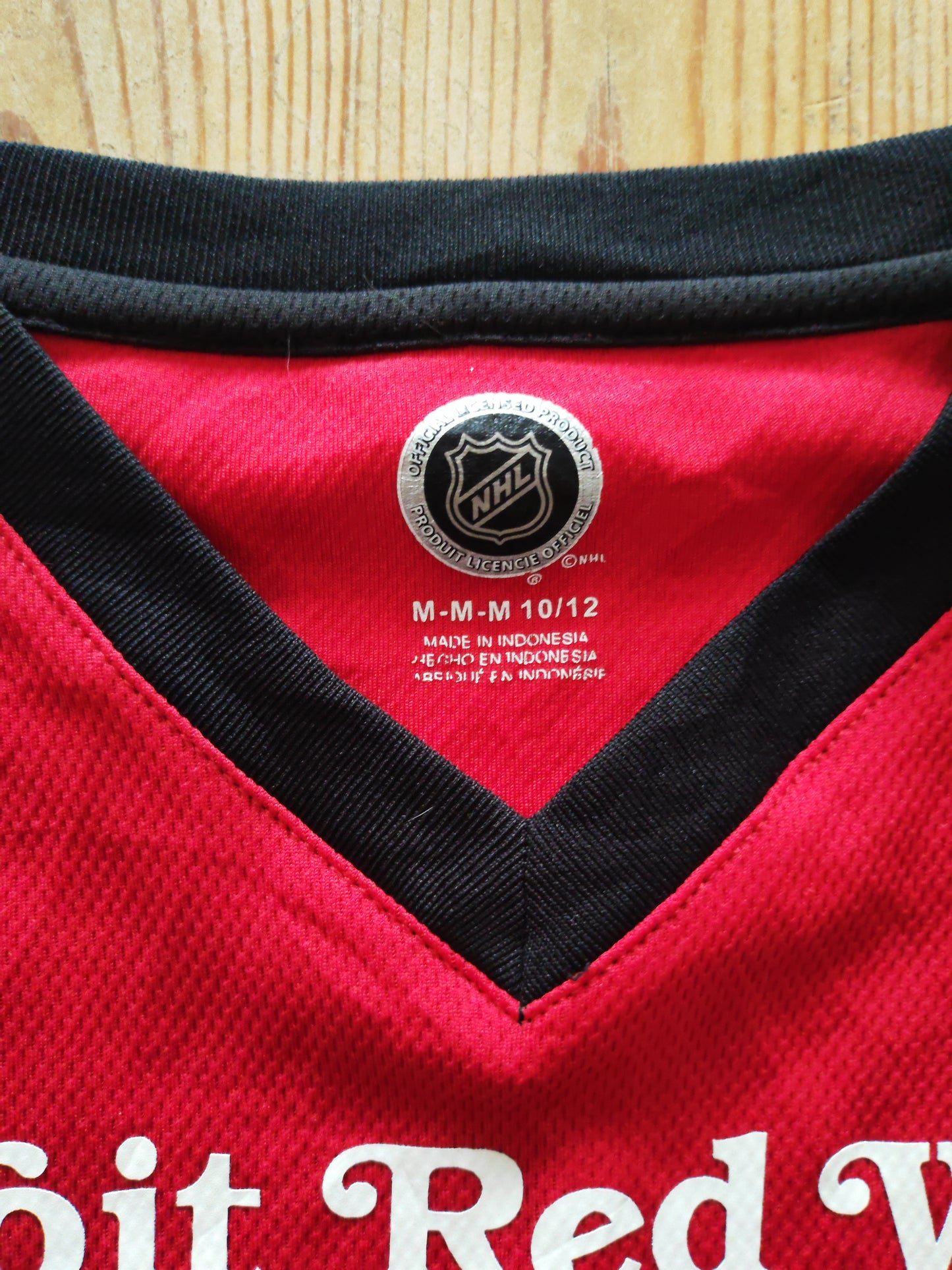 Youth NHL Detroit Red Wings Long Sleeve Jersey Style Top, Red, Size YM