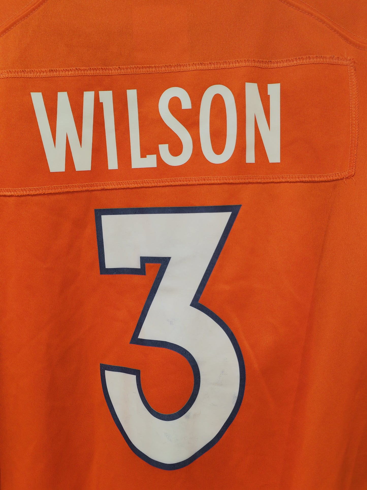 Nike Denver Broncos NFL Jersey, #3 Wilson, Orange, Size Medium
