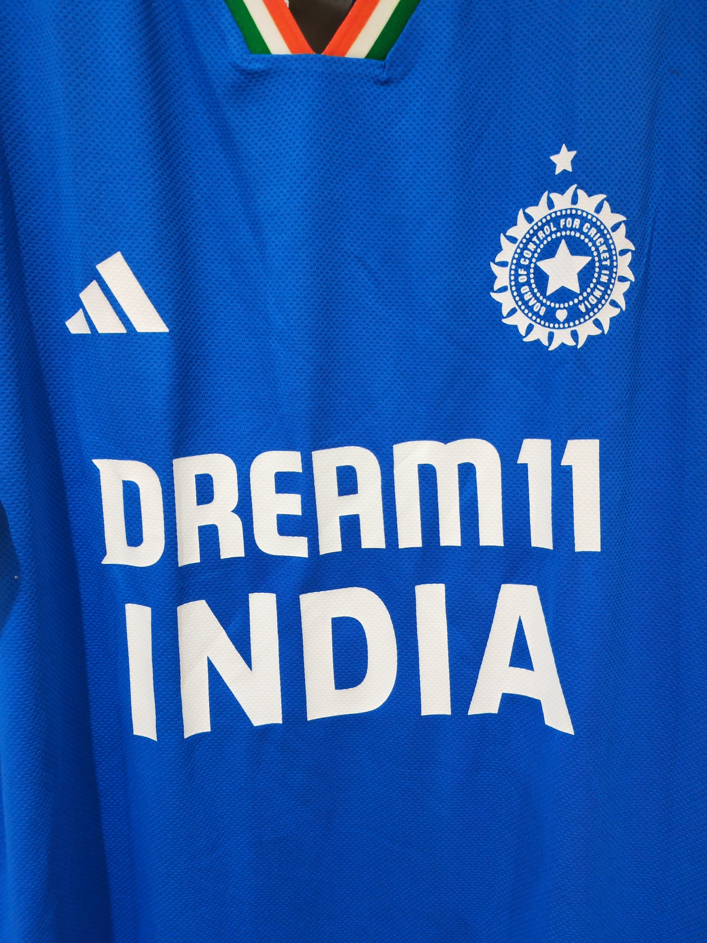 Adidas India One Day Cricket Jersey, Blue, Size XL