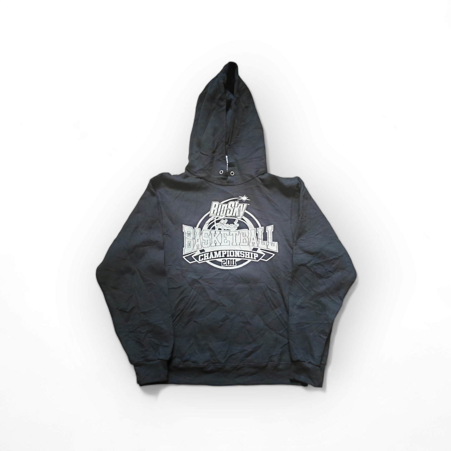 Jerzees Big Sky Mens Basketball Championships 2011 Pullover Hoodie, Black, Small
